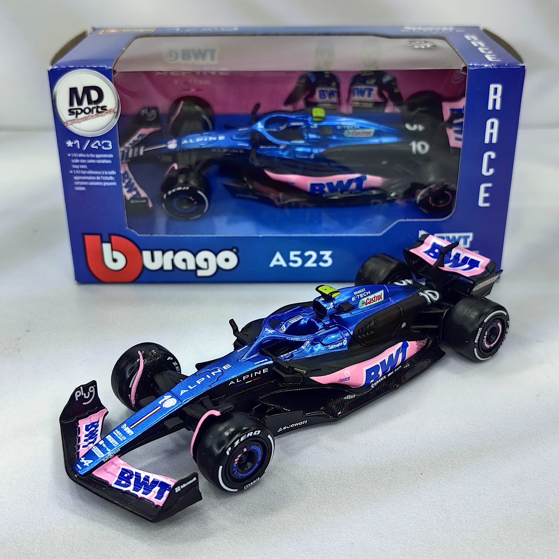 Alpine A523 2023 #10 Pierre Gasly Caja Normal Burago 1:43