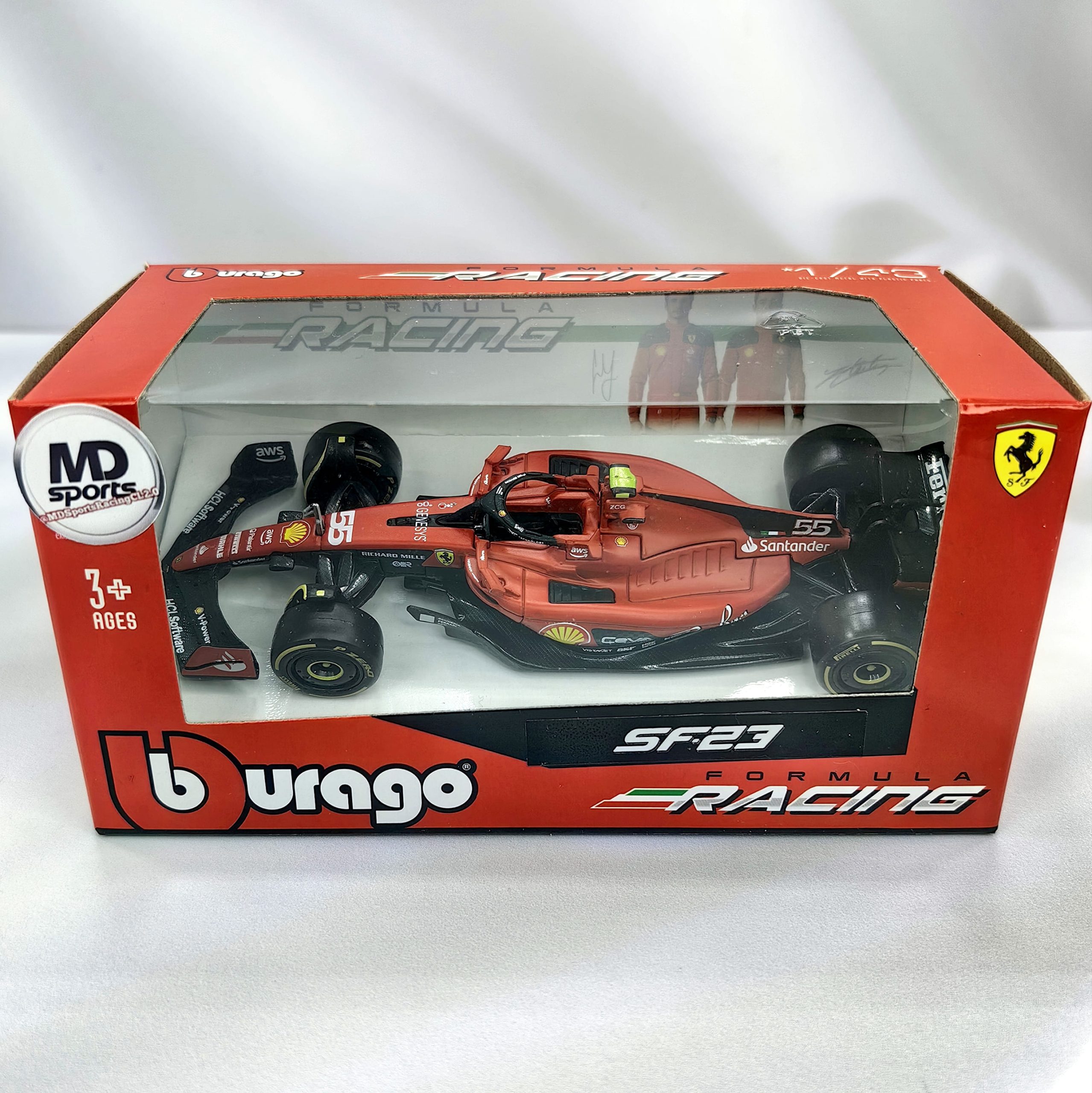 Ferrari SF-23 2023 #55 Carlos Sainz Caja Normal Burago 1:43