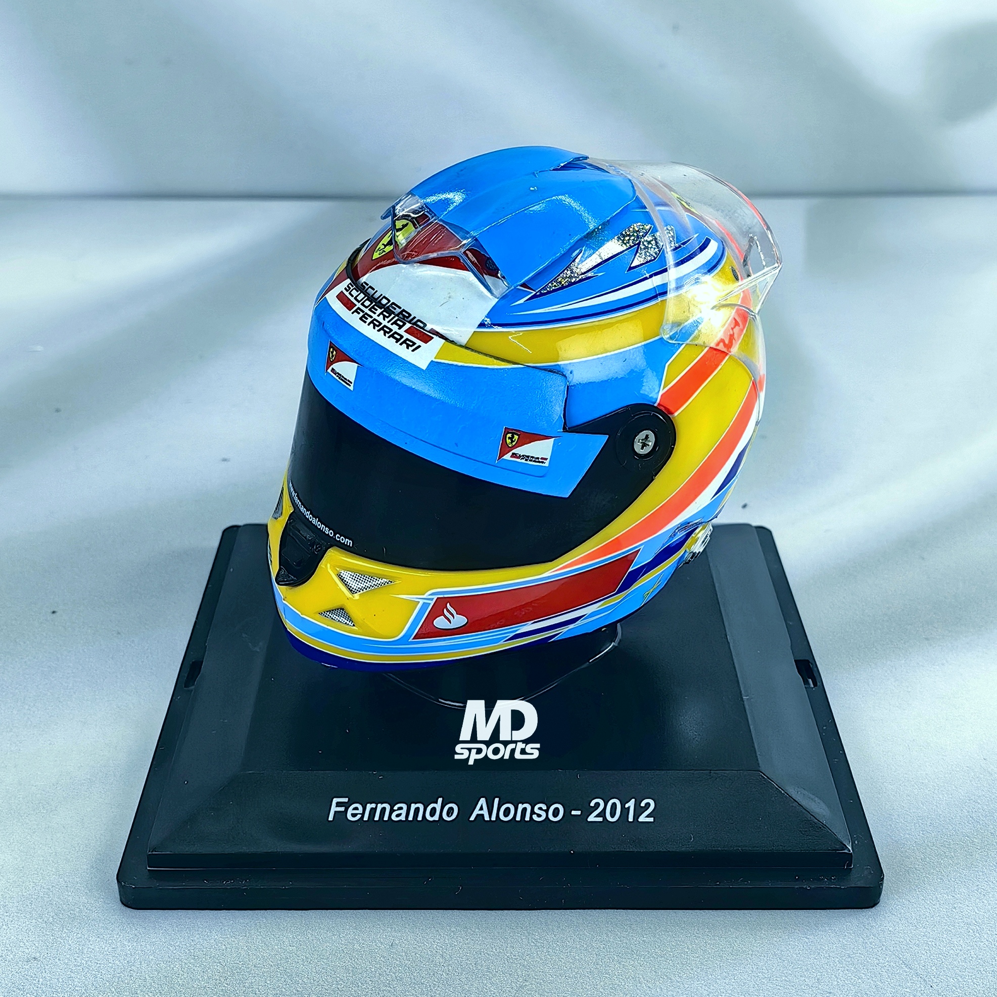 Casco Formula 1 Fernando Alonso Ferrari 2012 Spark 1:5