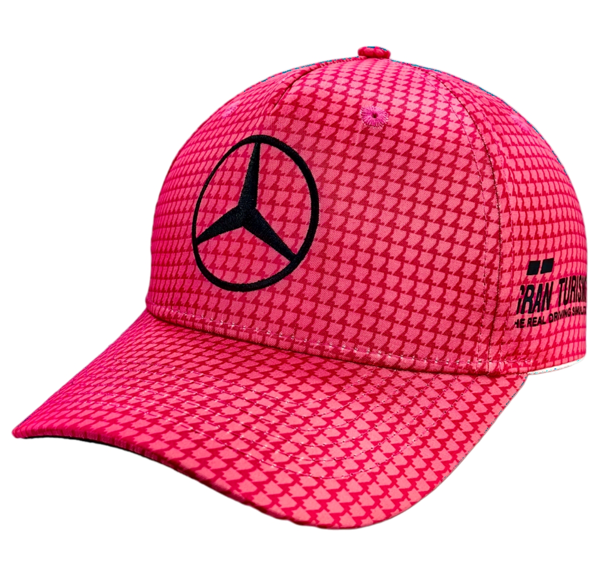 Gorro Mercedes Lewis Hamilton 2023 Rosa Electrico