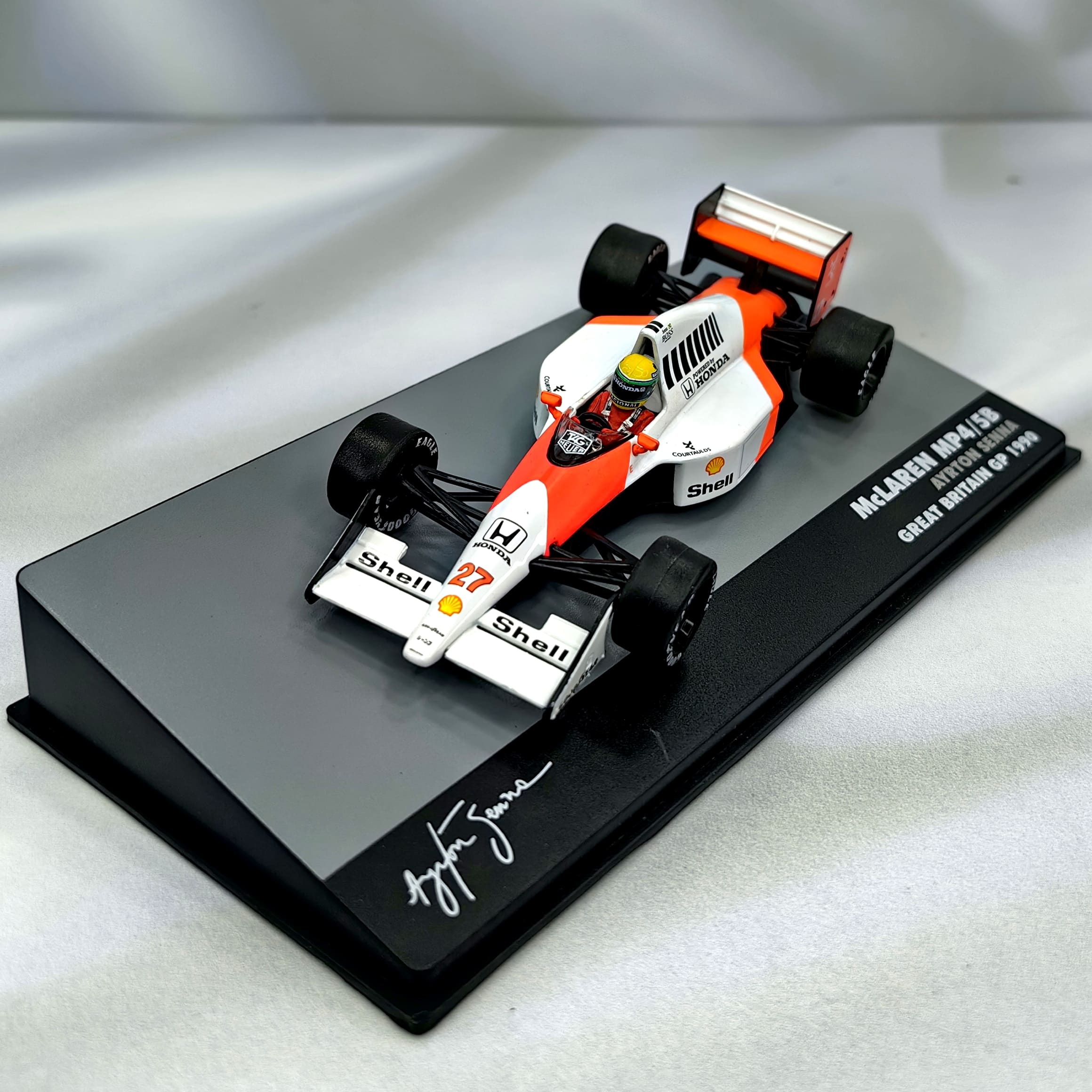 Mclaren MP4/5B 1990 #27 Ayrton Senna Caja Acrilica IXO Special 1:43