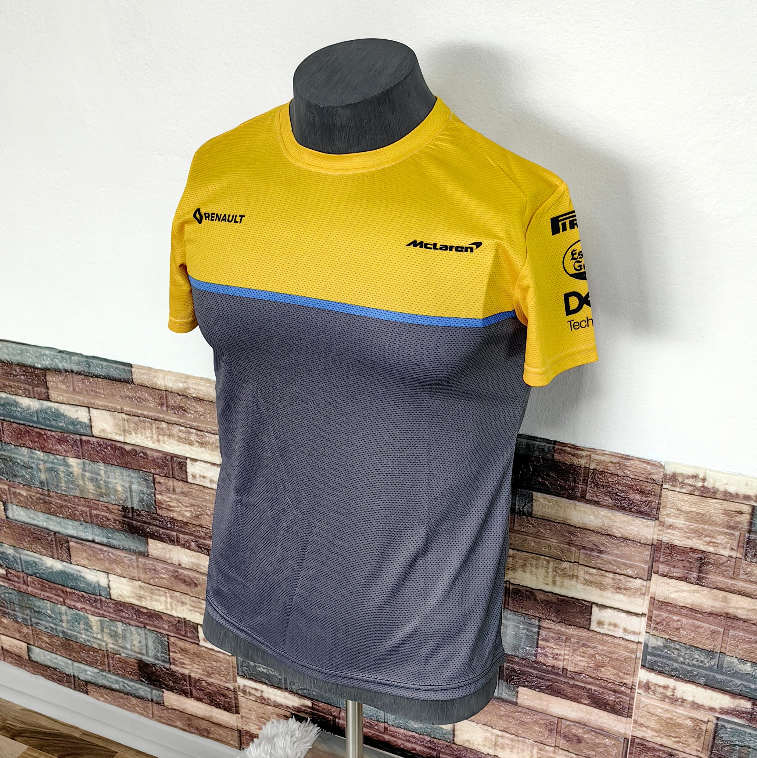 Polera Mclaren-Renault 2019 Naranjo/Gris