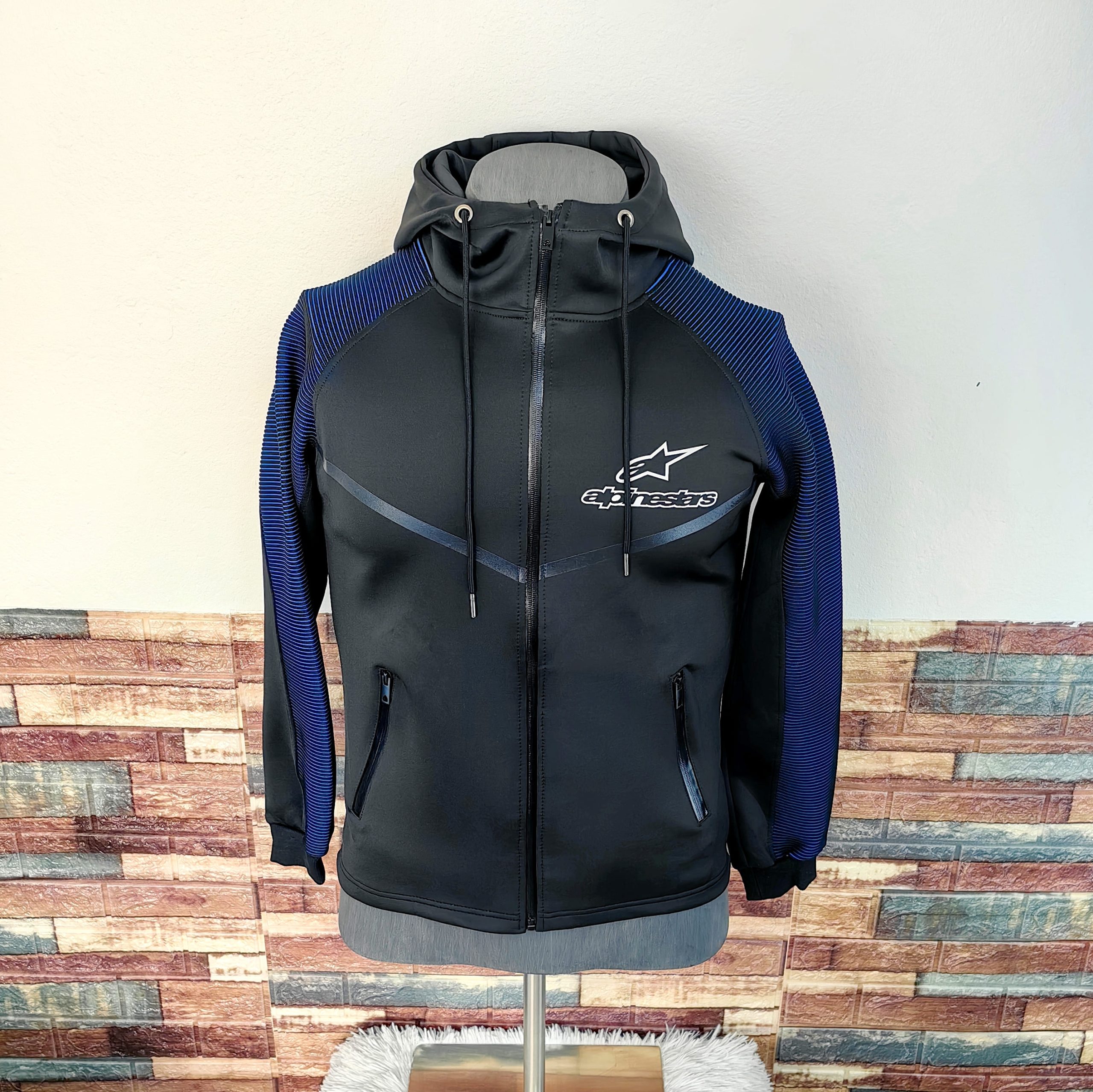 Poleron Deportivo Alpinestars Negro/Azul