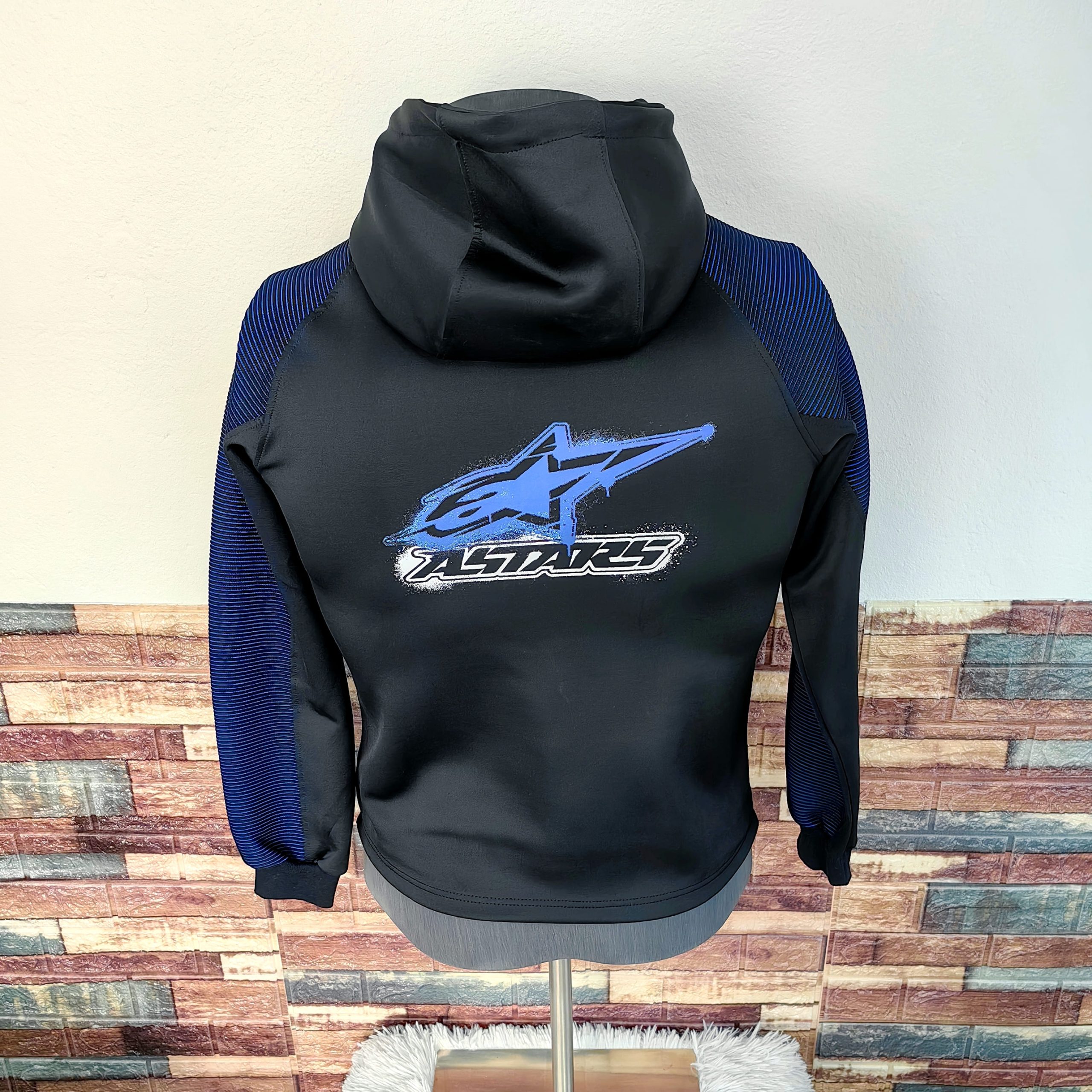 Poleron Deportivo Alpinestars Negro/Azul