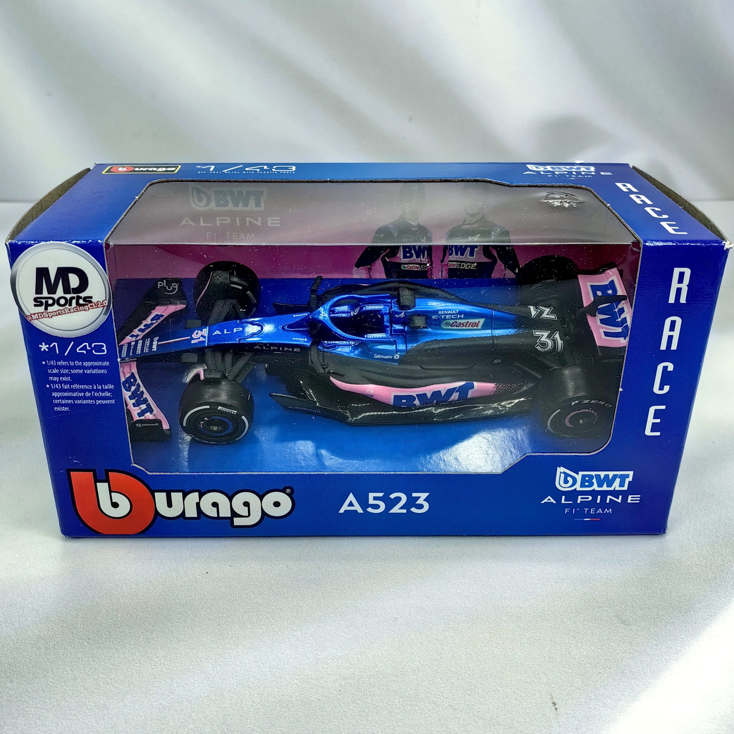 Alpine A523 2023 #31 Esteban Ocon Caja Normal Burago 1:43