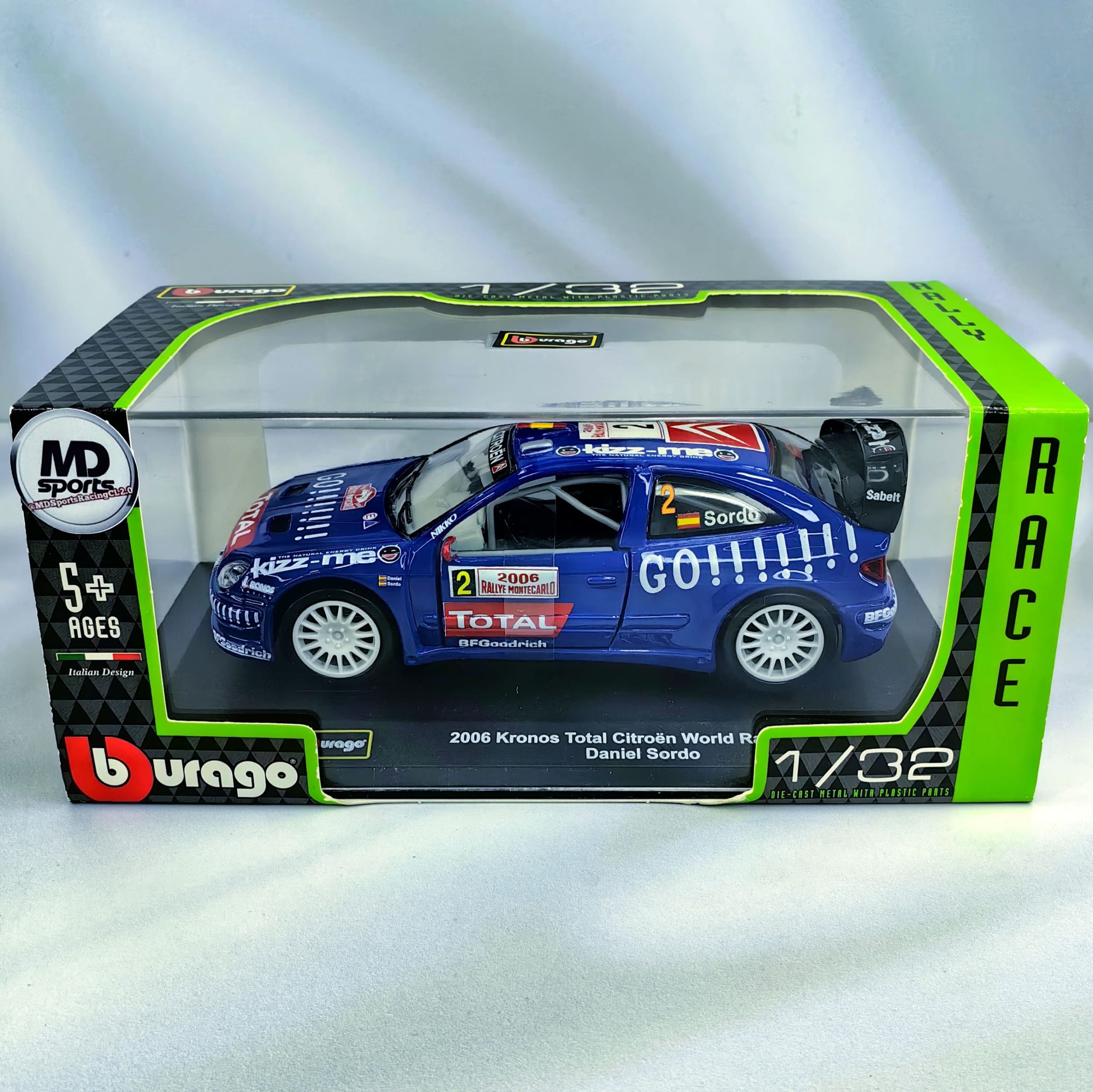 Citroen Kronos Total WRC 2006 #2 Dani Sordo Caja Acrilica Burago 1:32