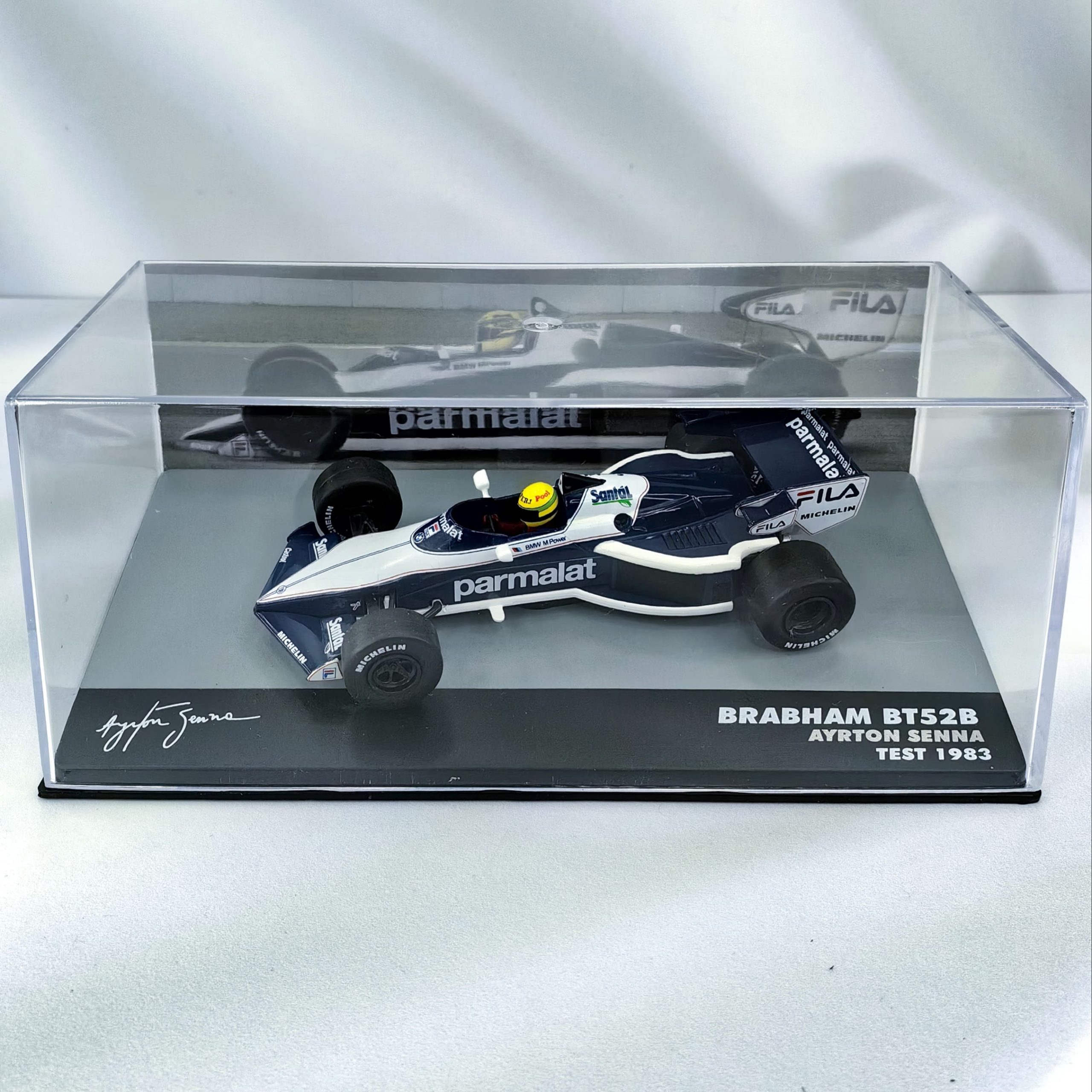 Brabham BT52B Test 1983 Ayrton Senna Caja Acrilica IXO Special 1:43