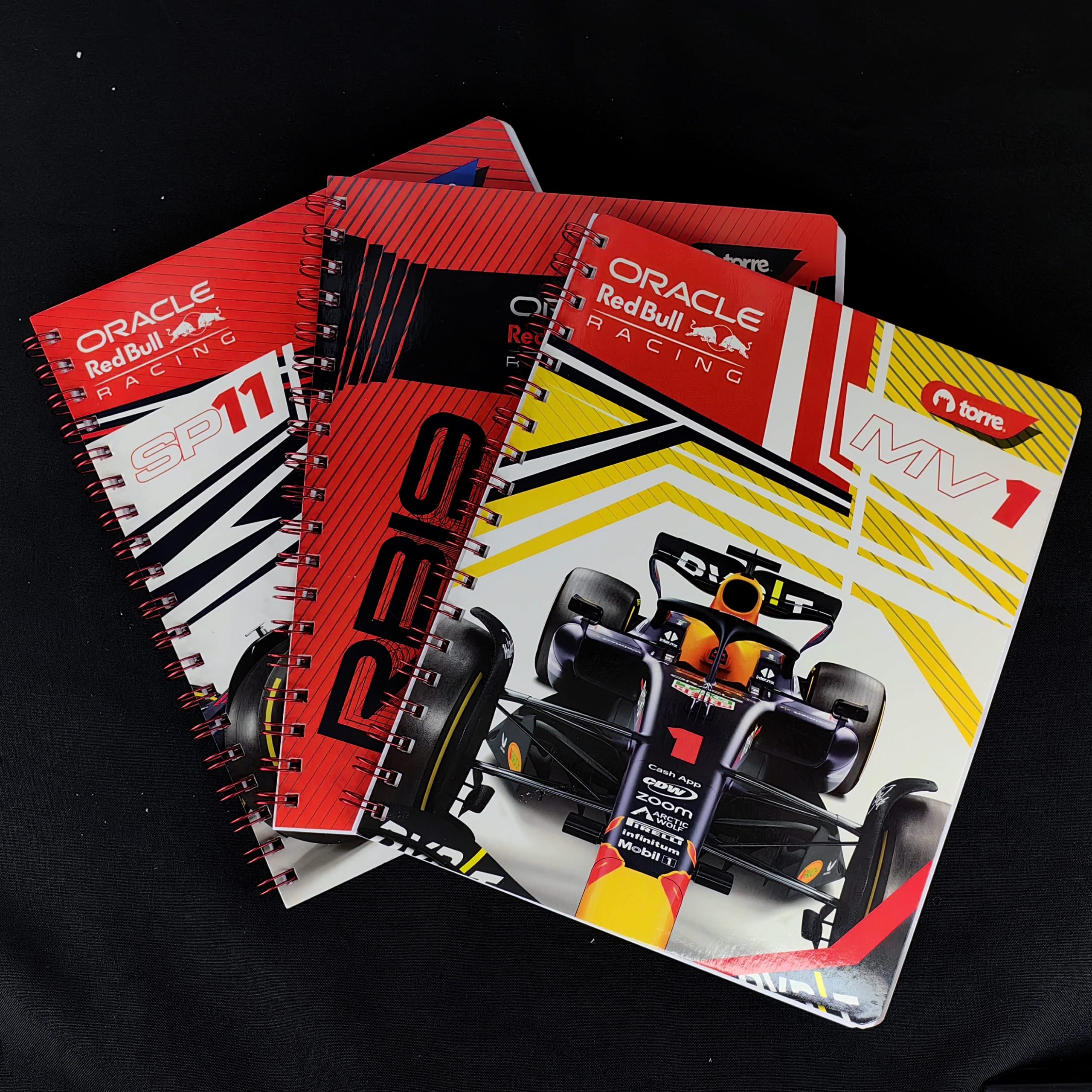 Pack 3 Cuaderno Universitario Torre RedBull Racing 100 hojas