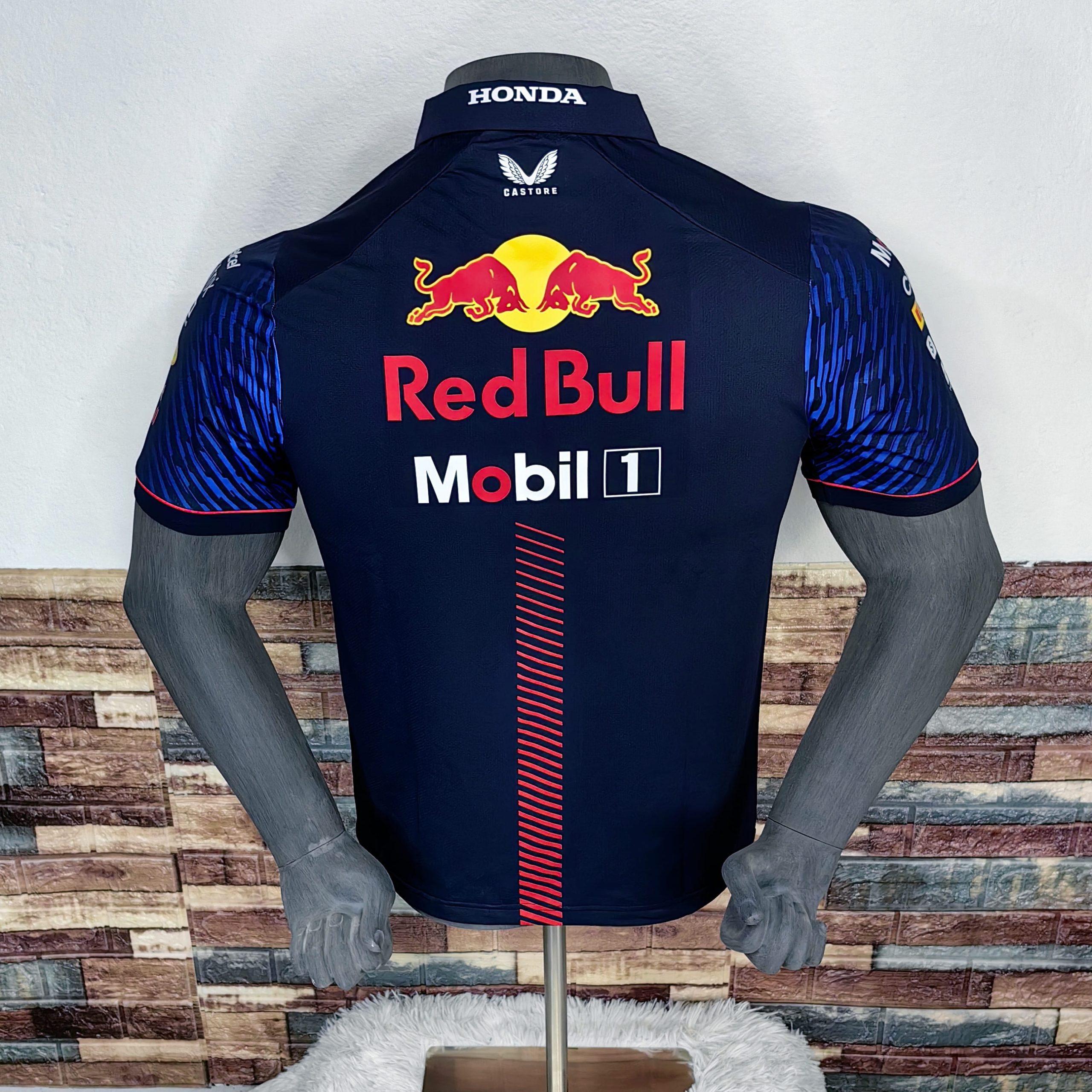 Polera Polo CASTORE Oficial Oracle RedBull Racing Team 2023 Azul