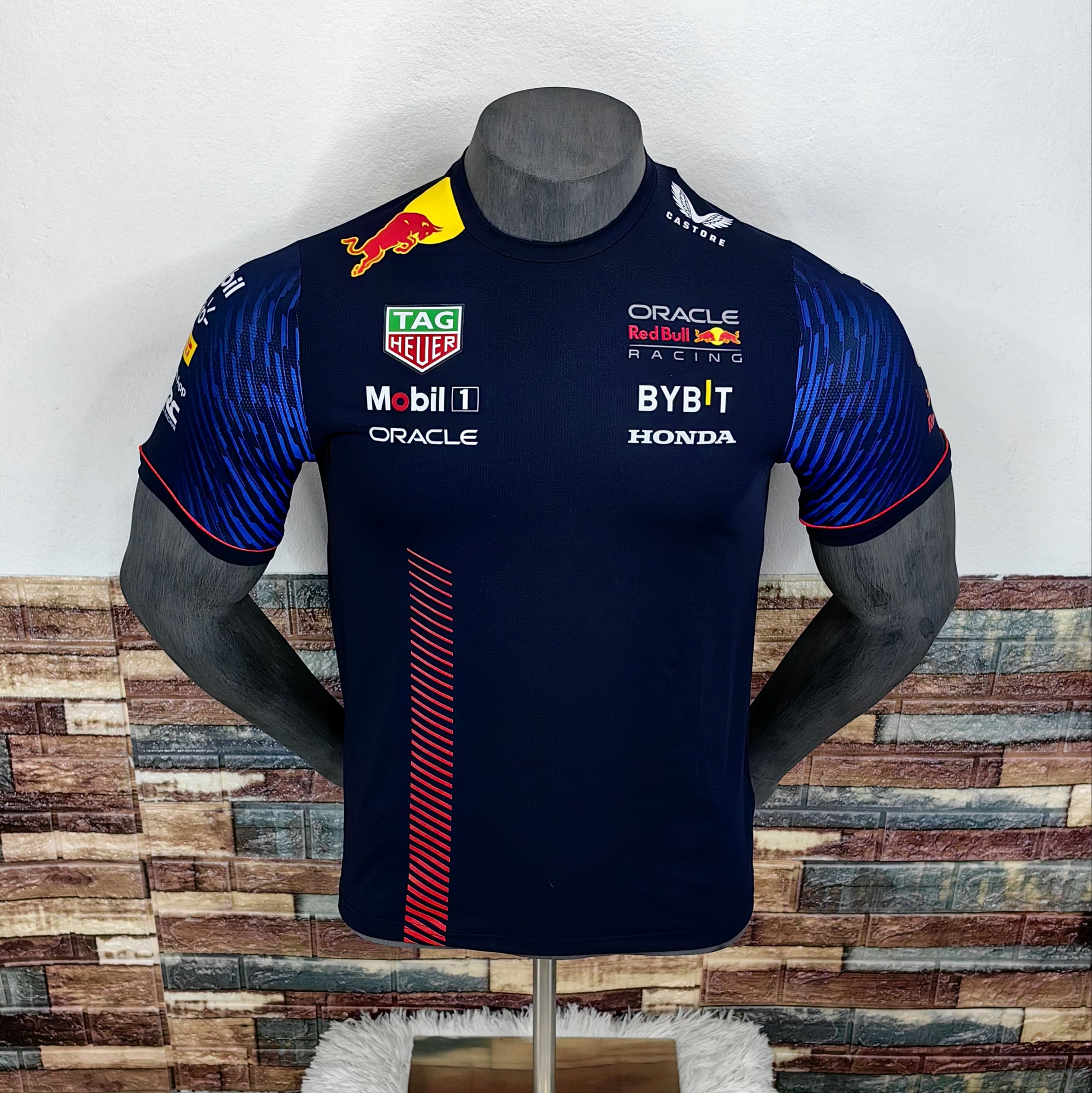 Polera CASTORE Oficial Oracle RedBull Racing Team 2023 Azul