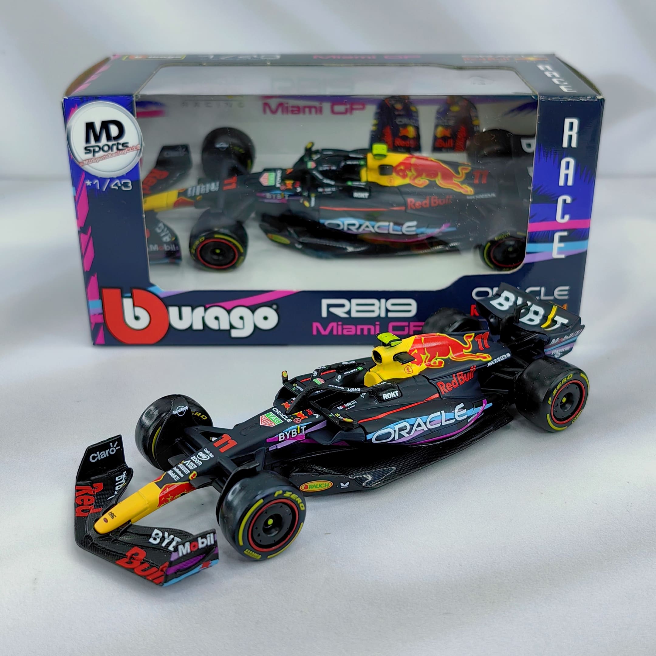 RedBull RB19 Miami GP 2023 #11 Checo Perez Caja Normal Burago 1:43