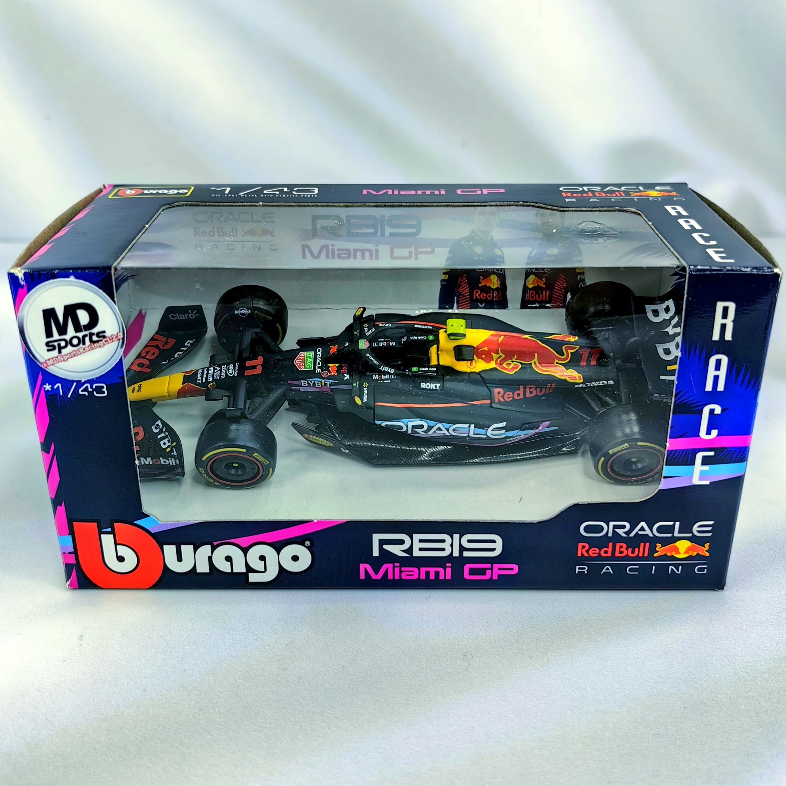 RedBull RB19 Miami GP 2023 #11 Checo Perez Caja Normal Burago 1:43