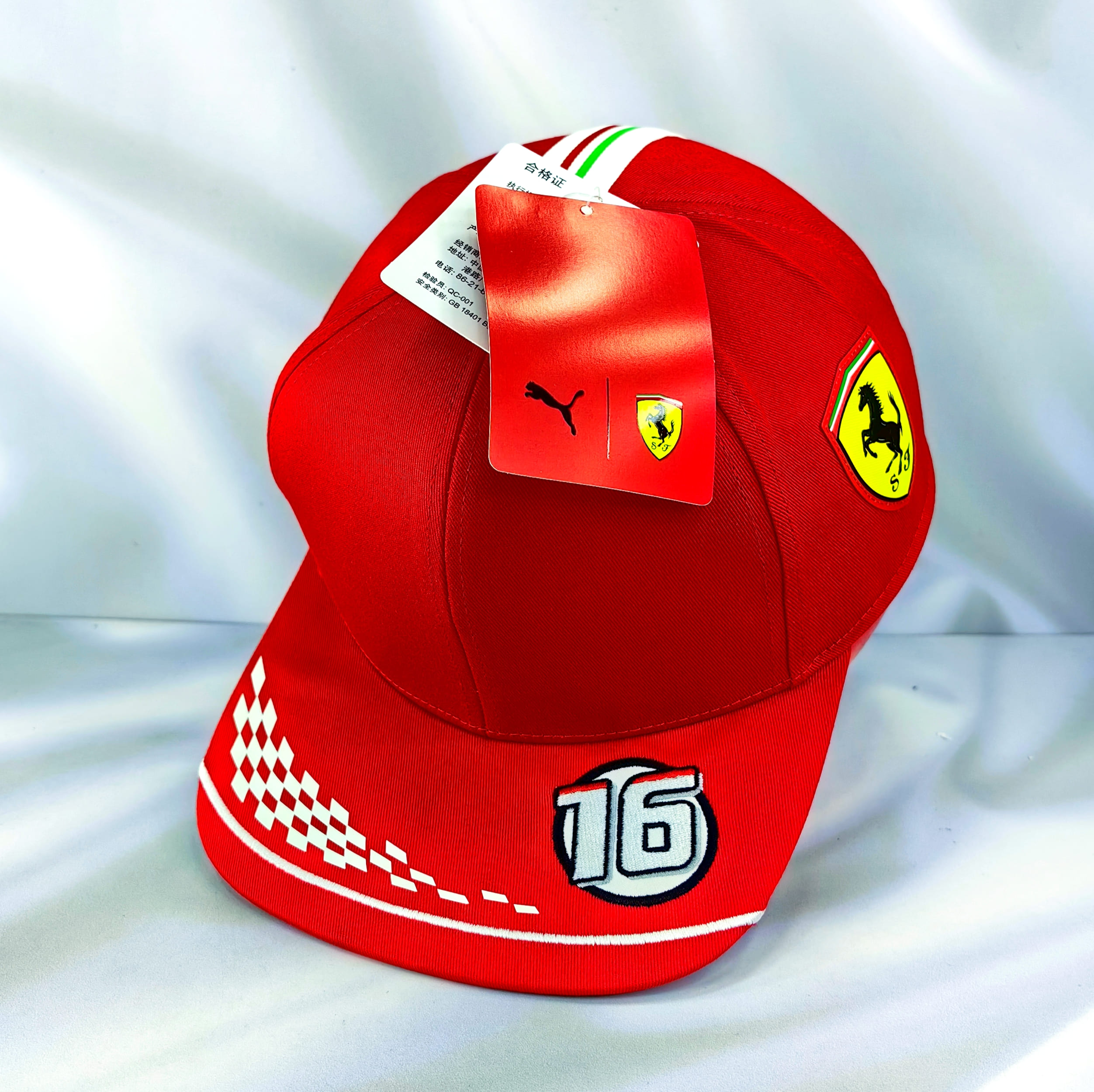 Gorro Snap Oficial Ferrari F1 Charles Leclerc 2020/21