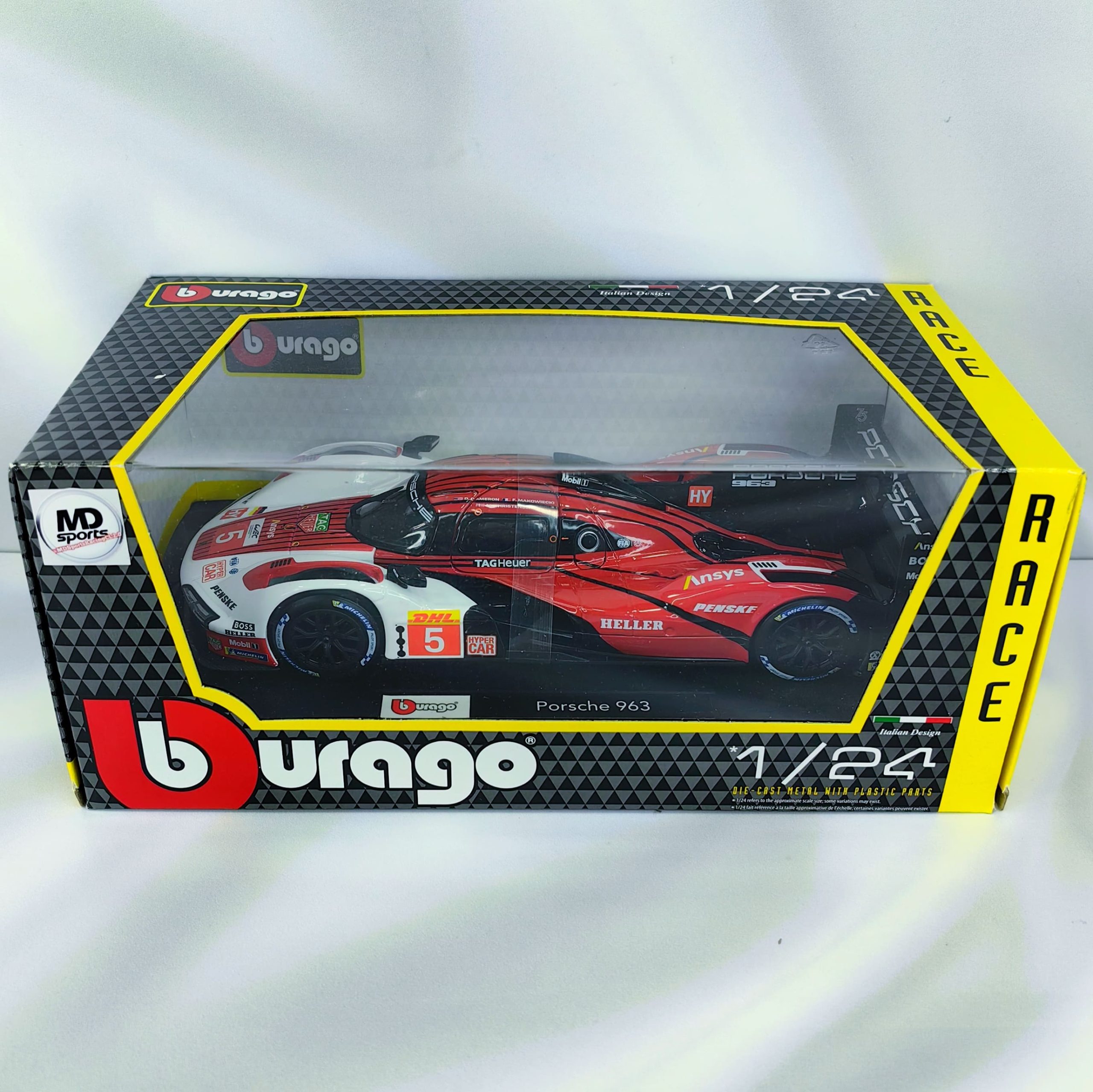 Porsche Penske 963 LeMans Hypercar 2023 Caja Normal Burago 1:24