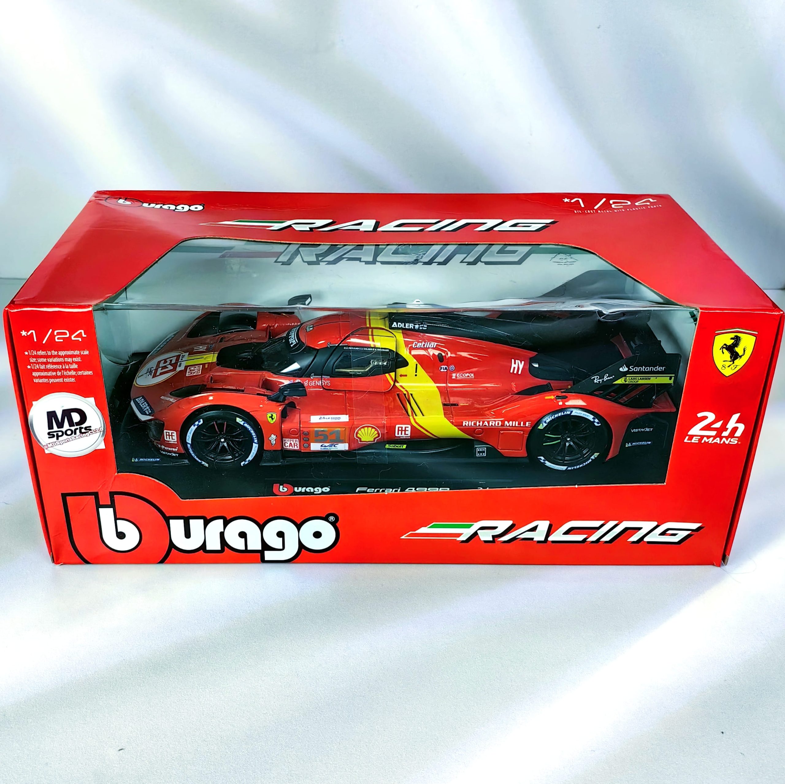 Ferrari 499P LeMans 2023 #51 Caja Normal Burago 1:24