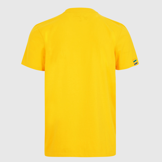 Polera Ayrton Senna Logo Oficial Amarilla