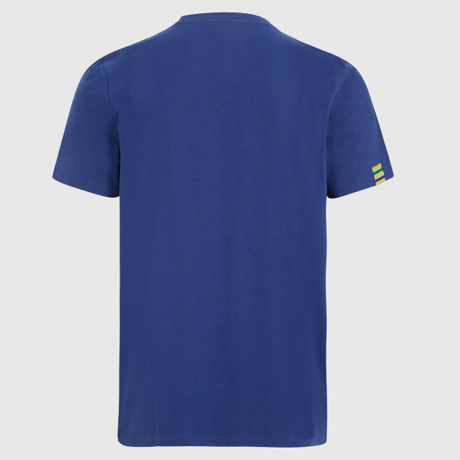 Polera Ayrton Senna Logo Oficial Azul