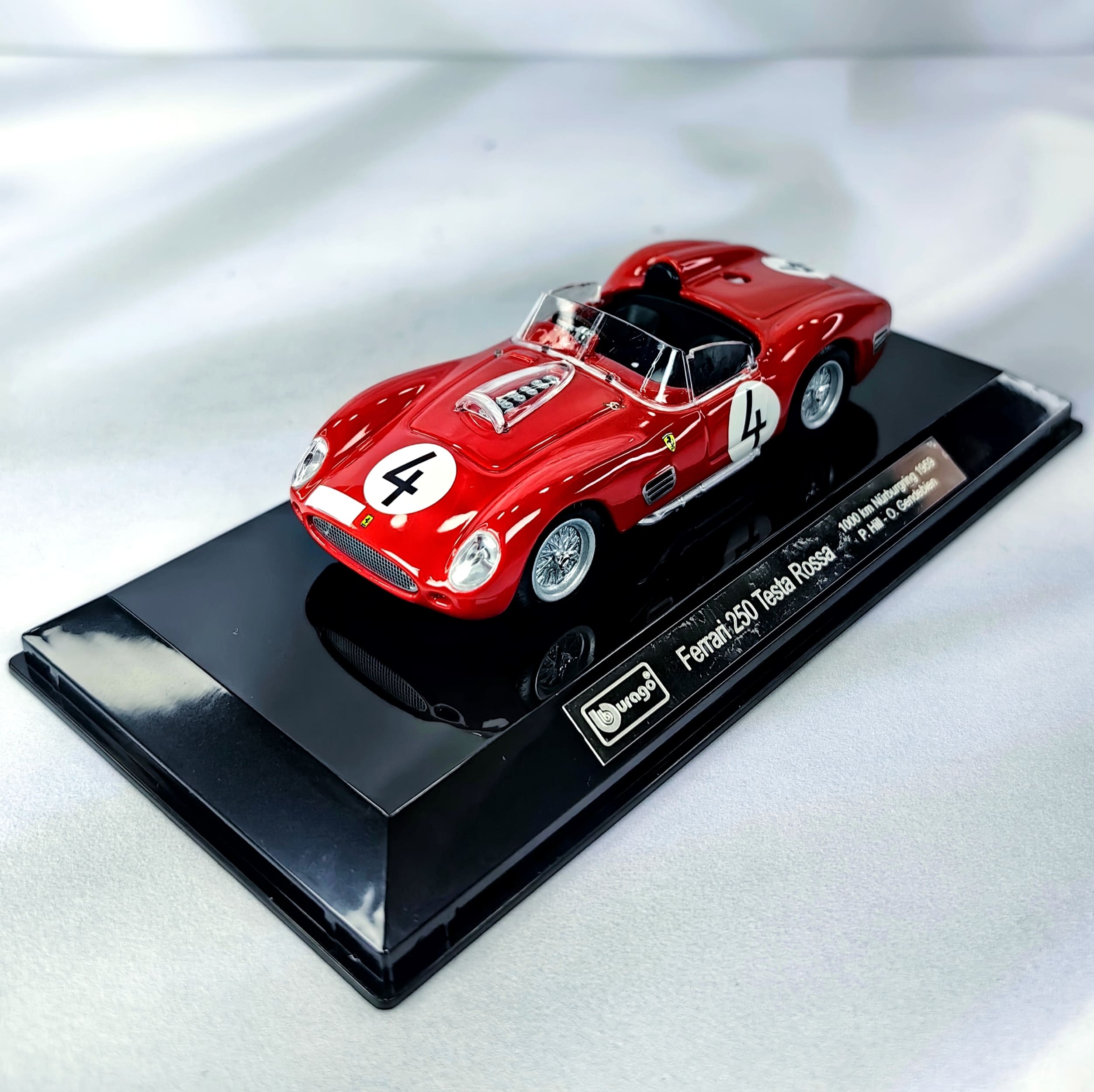 Ferrari 250 Testa Rossa 1000km Nurburgring 1959 #4 Caja Acrilica Burago 1:43