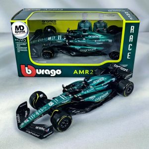 Aston Martin AMR23 2023 #18 Lance Stroll Caja Normal Burago 1:43 (CON DETALLE)