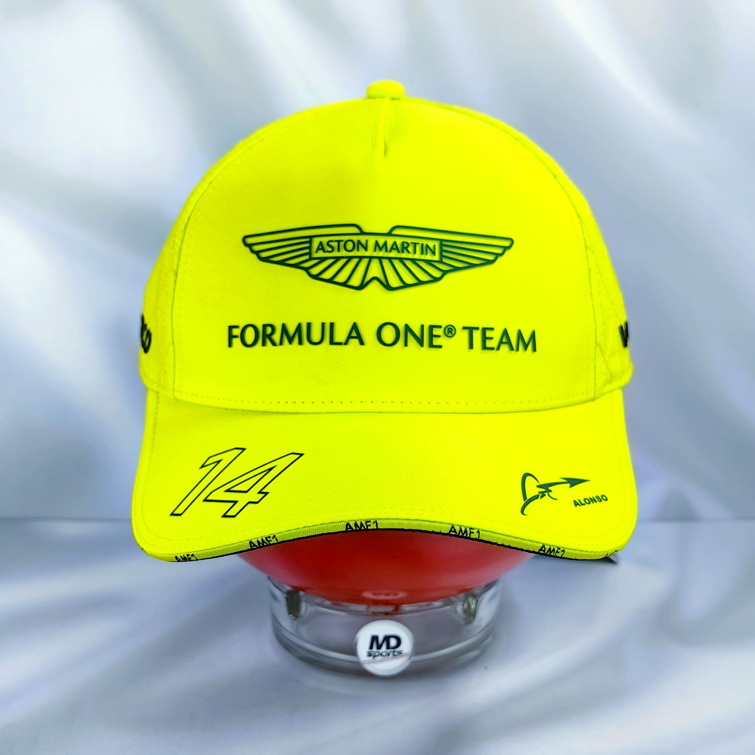 Gorro Boss Oficial Aston Martin Fernando Alonso 2024 Verde Lima