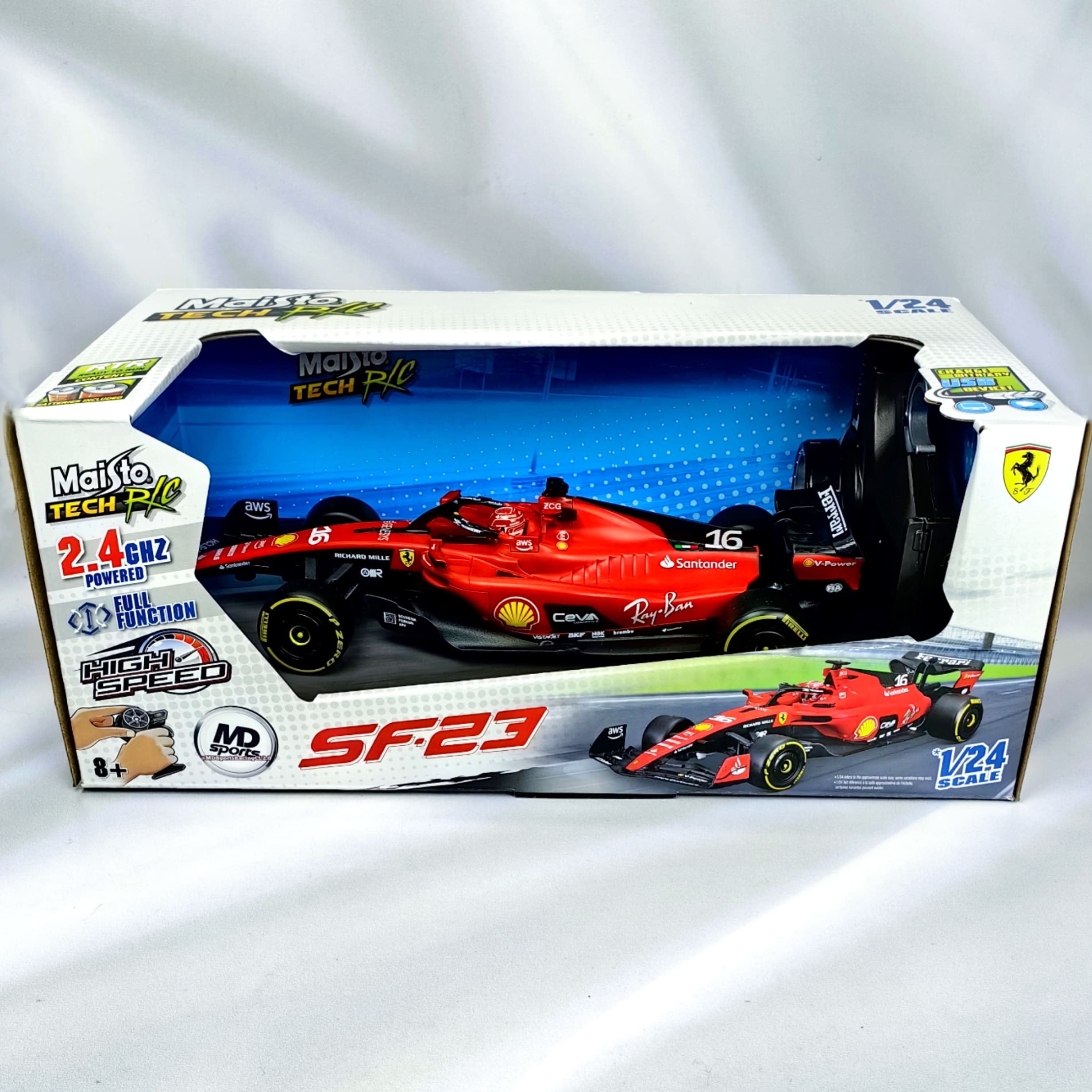 Ferrari SF23 2023 #16 Charles Leclerc Maisto 1:24 Control Remoto