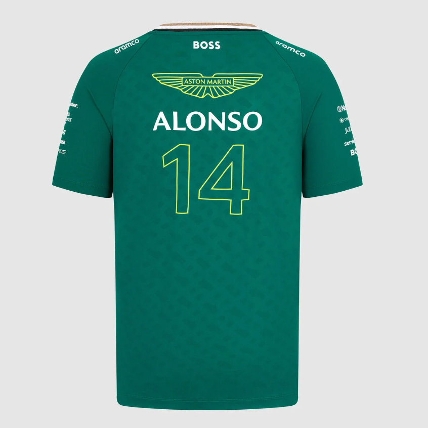 Polera BOSS Oficial Fernando Alonso Aston Martin F1 Team 2024 Verde