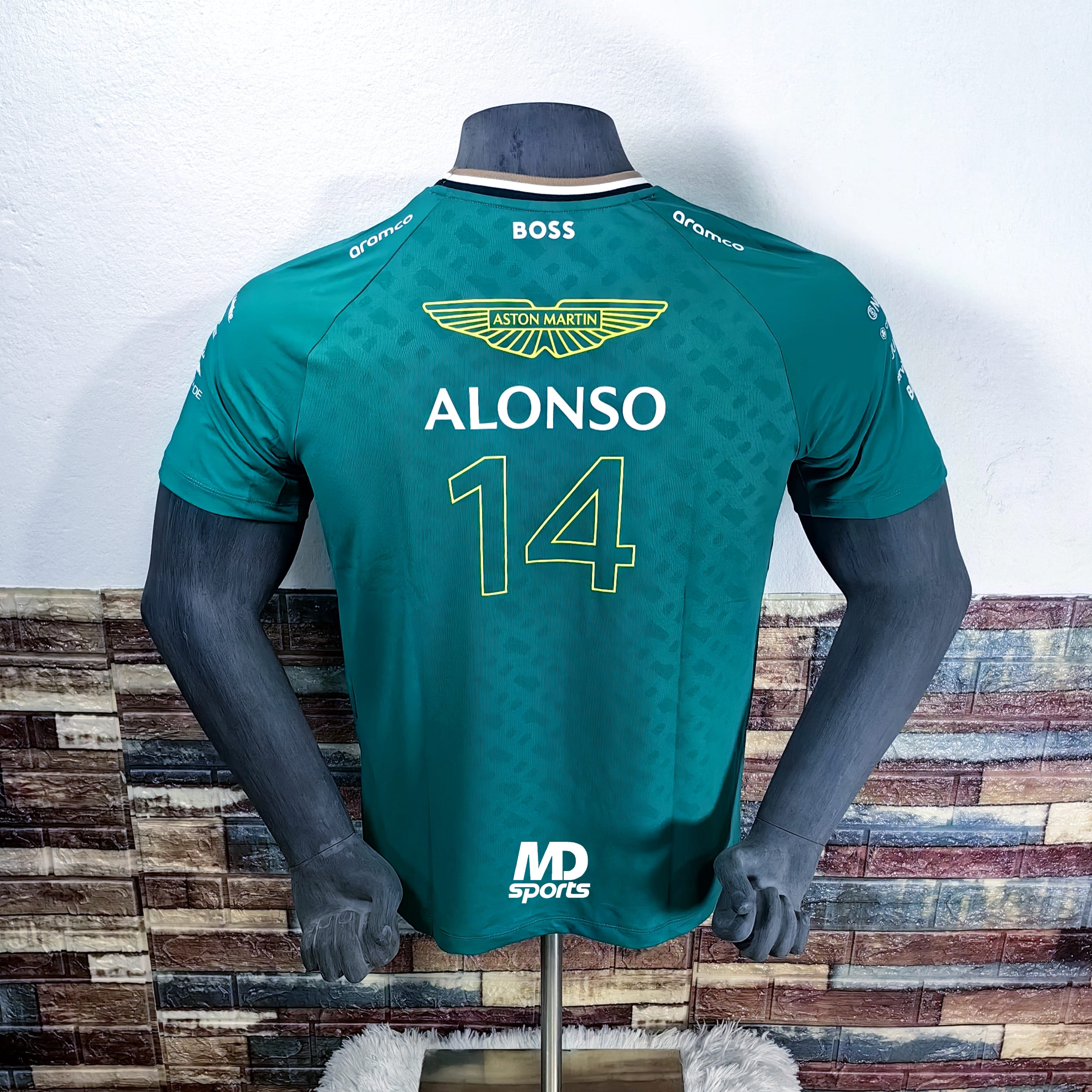 Polera BOSS Oficial Fernando Alonso Aston Martin F1 Team 2024 Verde