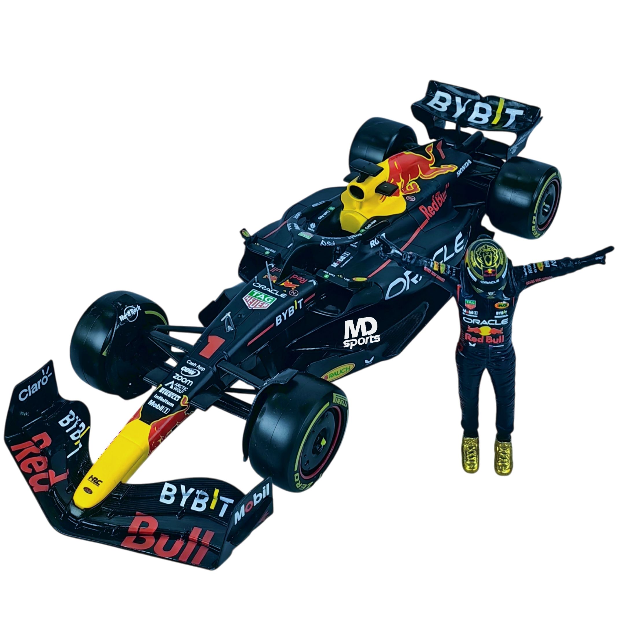 Redbull RB19 2023 #1 Max Verstappen Con Figura Burago 1:24