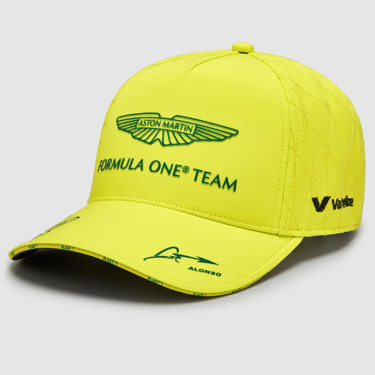 Gorro Boss Oficial Aston Martin Fernando Alonso 2024 Verde Lima