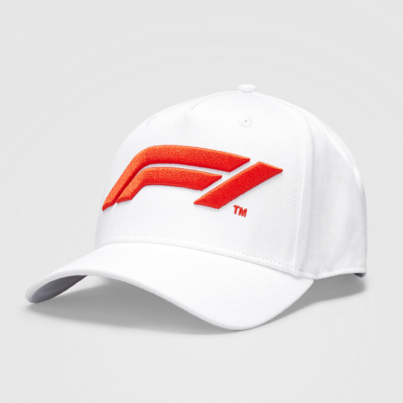 Gorro Oficial Formula 1 Logotipo Bordado F1 3D Blanco