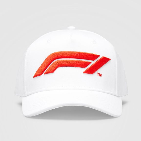 Gorro Oficial Formula 1 Logotipo Bordado F1 3D Blanco