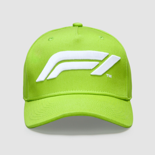 Gorro Oficial Formula 1 Logotipo Bordado F1 3D Verde Lima