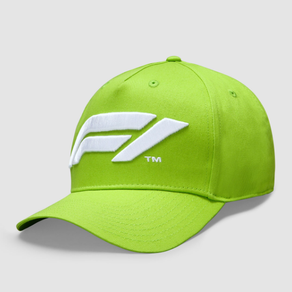 Gorro Oficial Formula 1 Logotipo Bordado F1 3D Verde Lima