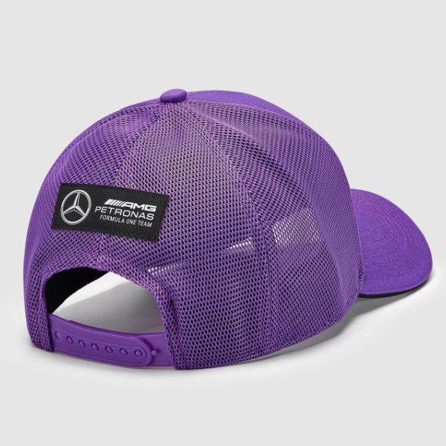 Gorro Oficial Mercedes F1 2024 LH44 Morado con Malla