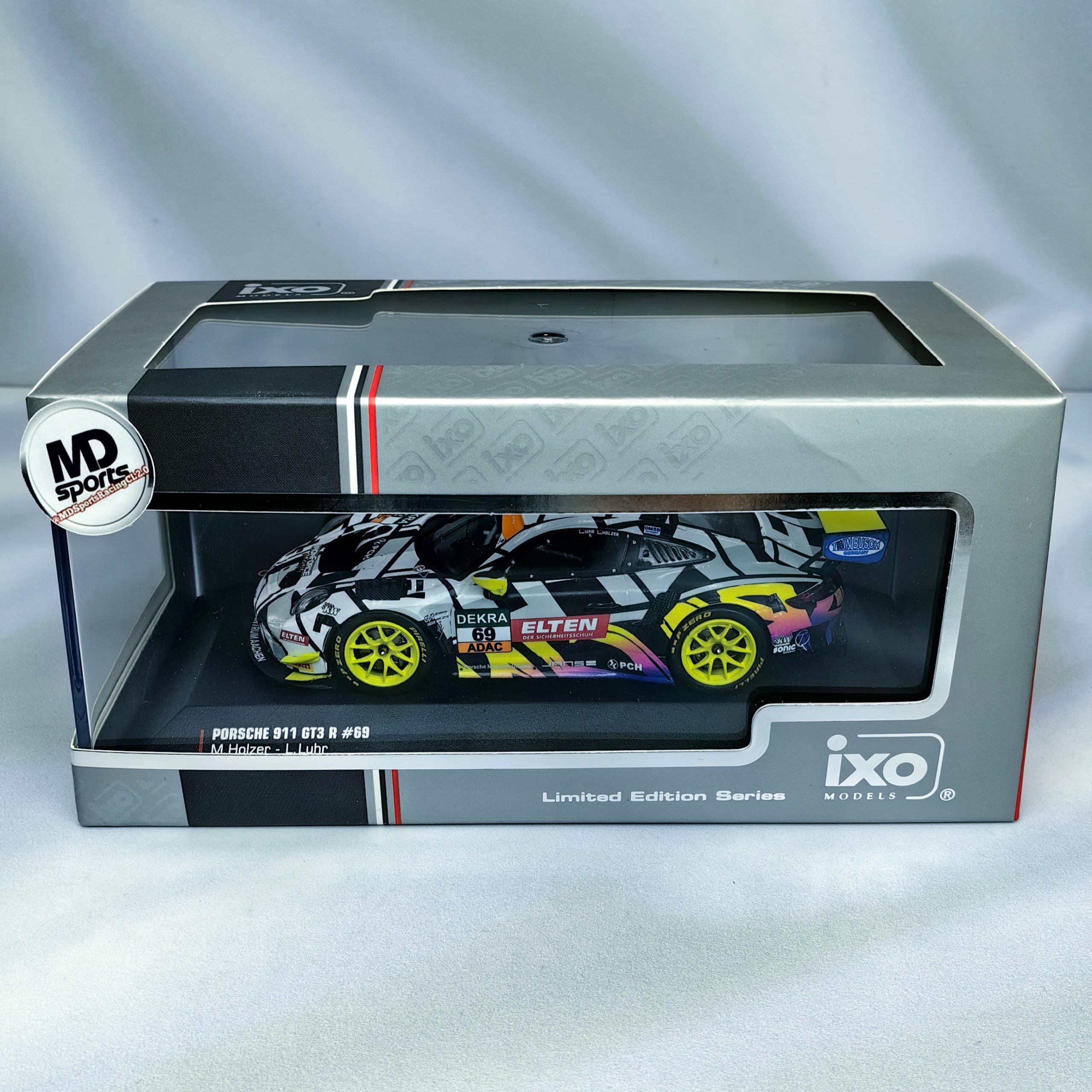 Porsche 911 GT3-R GT Master Nurburgring 2019 #69 Holzer – Luhr IXO Models 1:43