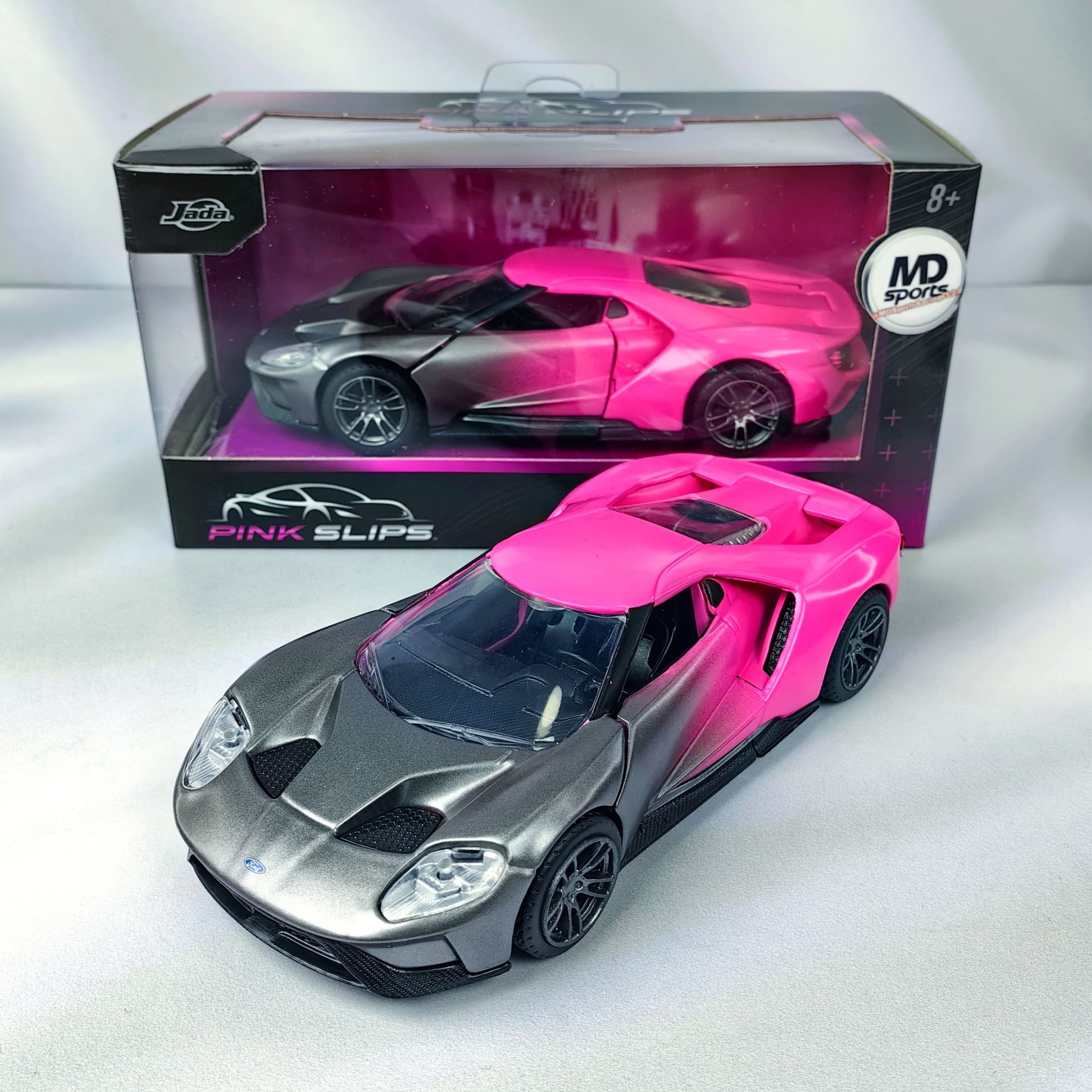 Auto Colección Pink Slips Ford GT 2017 Gris/Rosa Jada 1:32