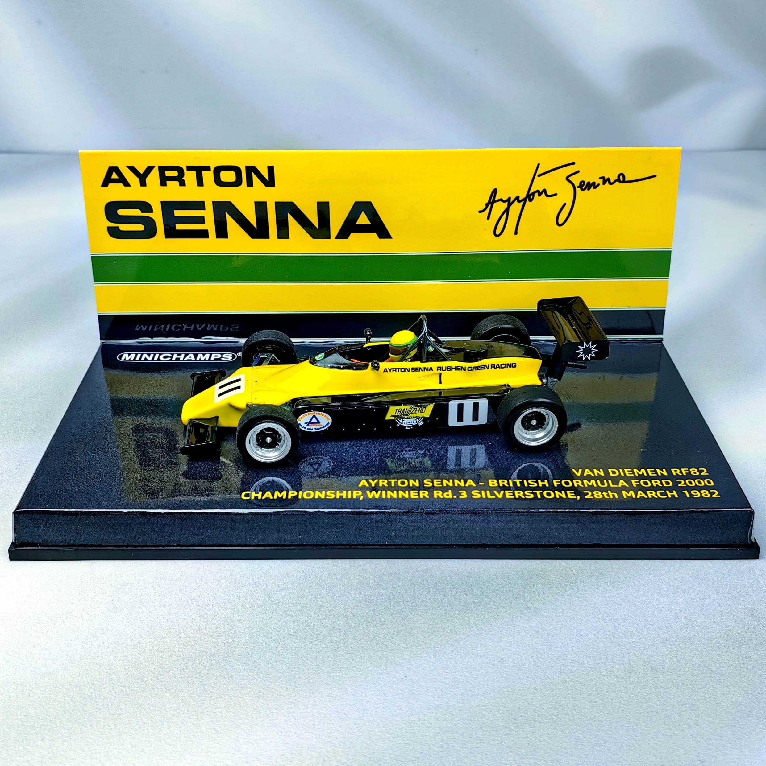 VanDiemen RF82 Formula Ford 1982 #11 Ayrton Senna Minichamp 1:43