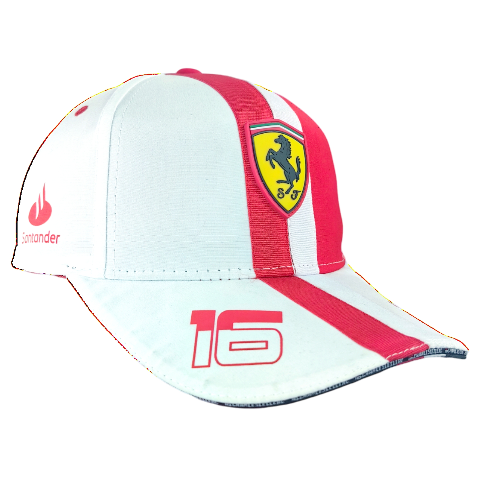 Gorro Scuderia Ferrari Charles Leclerc Especial Blanco GP Monaco 2024