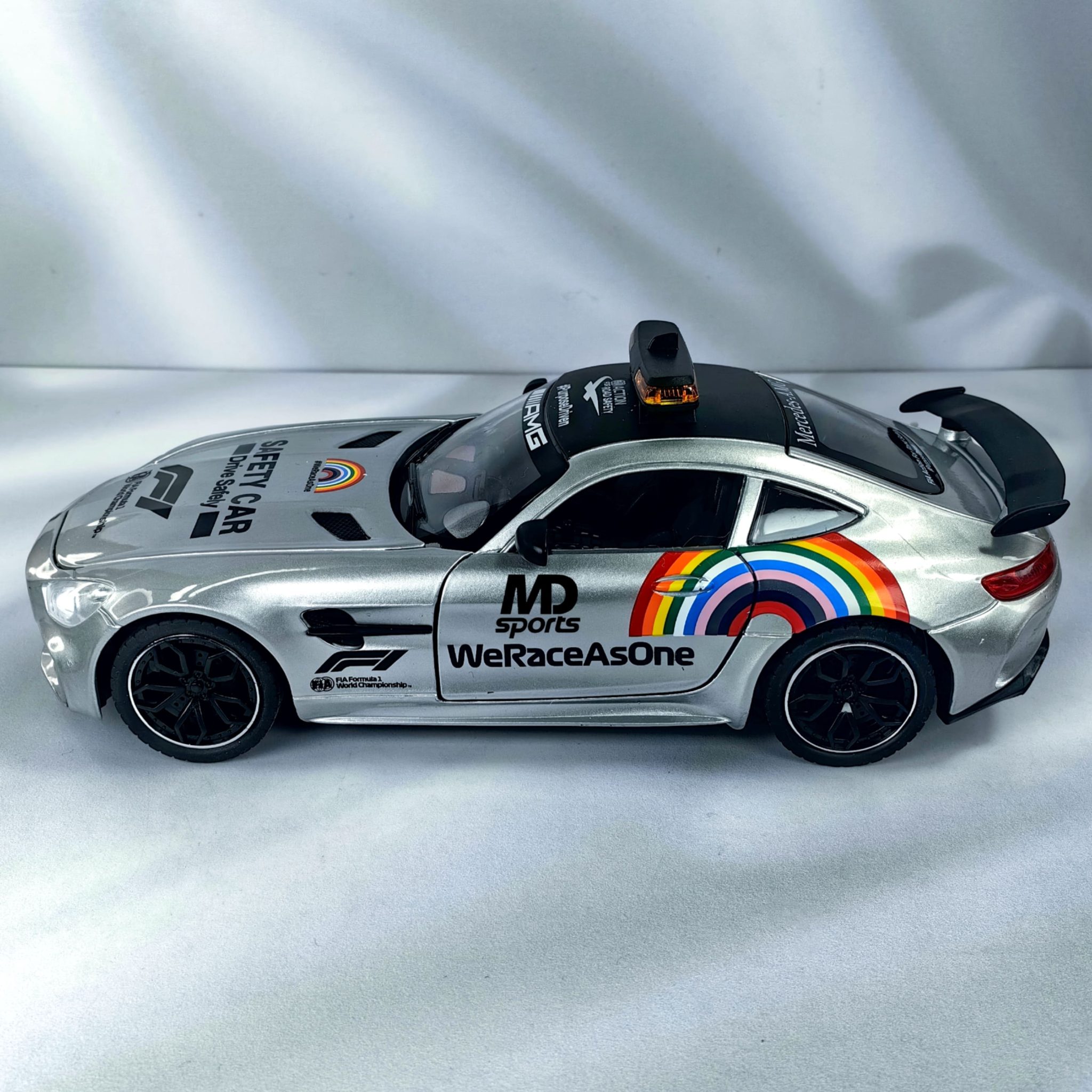 Décalcomanies Safety Car Blanche INTERDECAL - 131x67mm Pour Maquettes 1/24