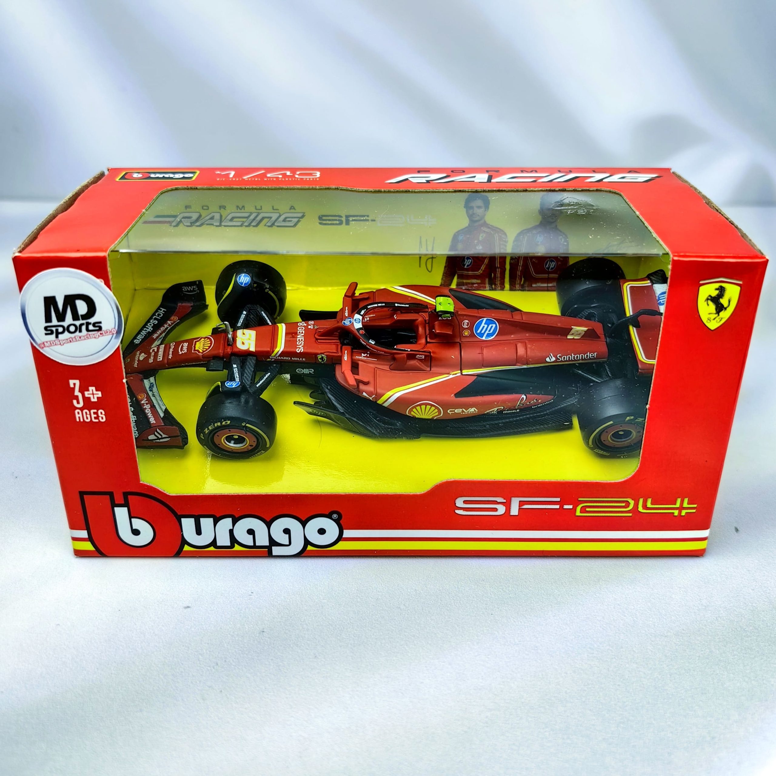 Ferrari SF-24 2024 #55 Carlos Sainz Caja Normal Burago 1:43