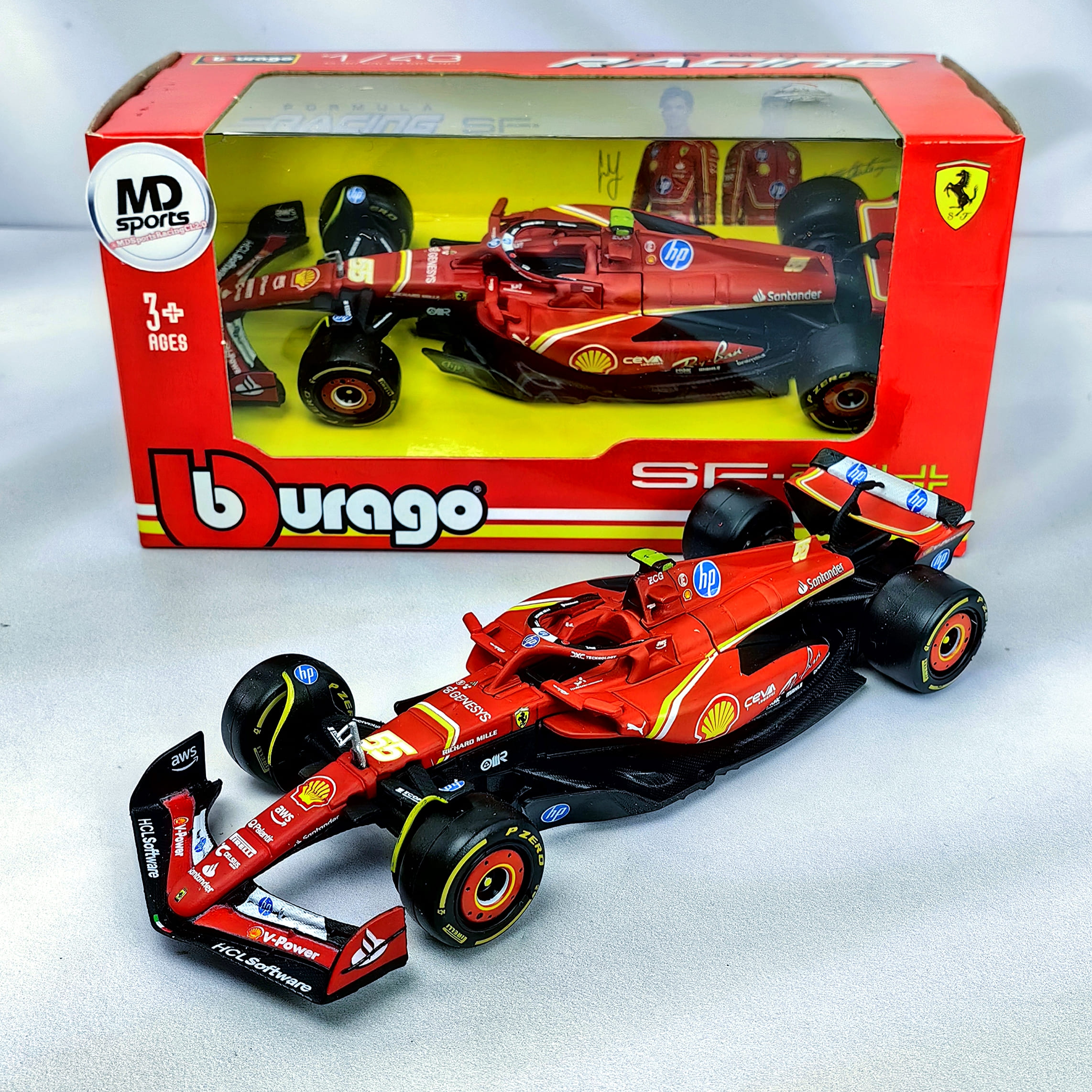 Ferrari SF-24 2024 #55 Carlos Sainz Caja Normal Burago 1:43