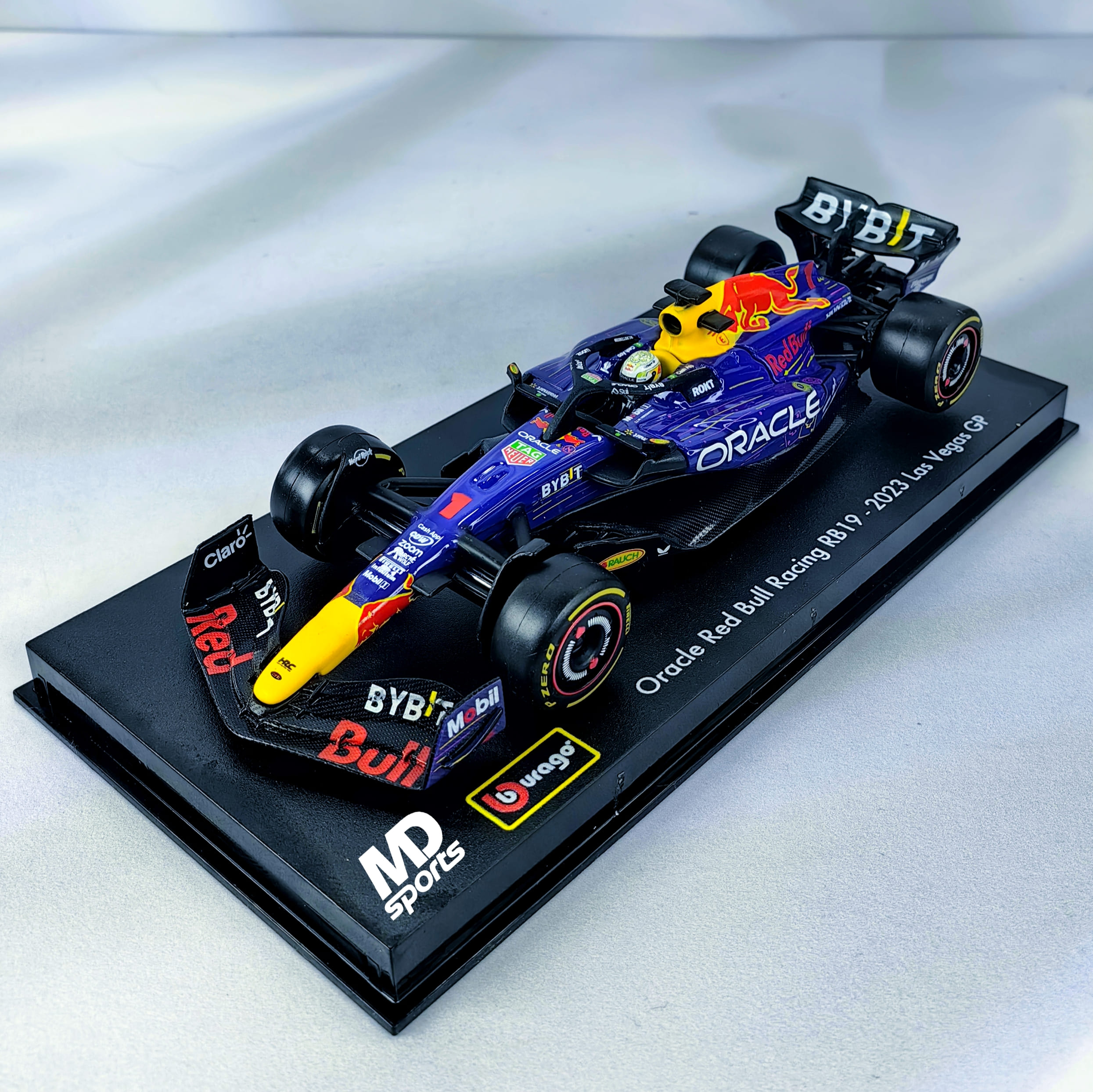 RedBull RB19 GP Las Vegas 2023 #1 Max Verstappen Caja Acrilica Burago 1:43