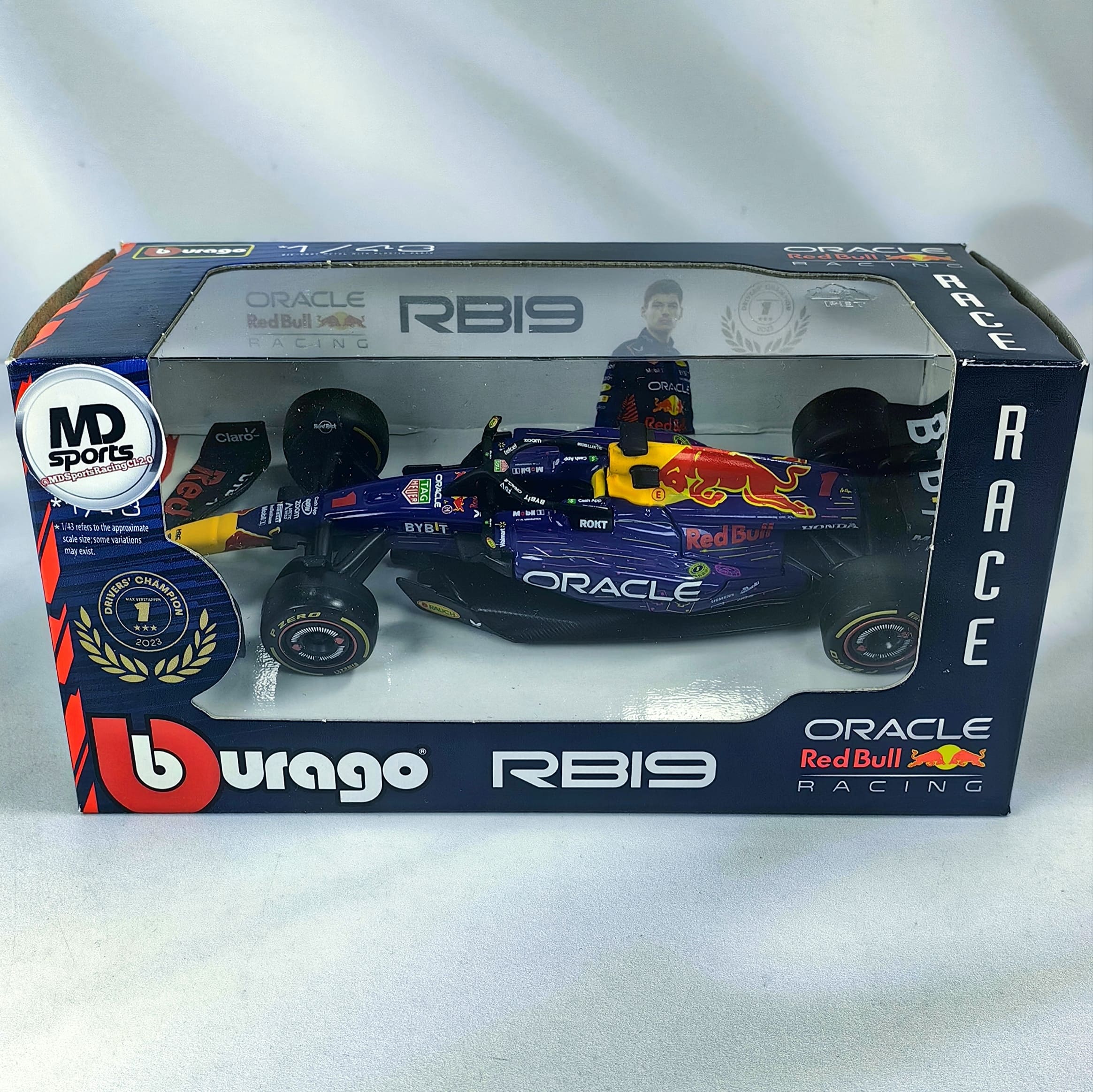 RedBull RB19 Las Vegas GP 2023 #1 Max Verstappen Caja Normal Burago 1:43
