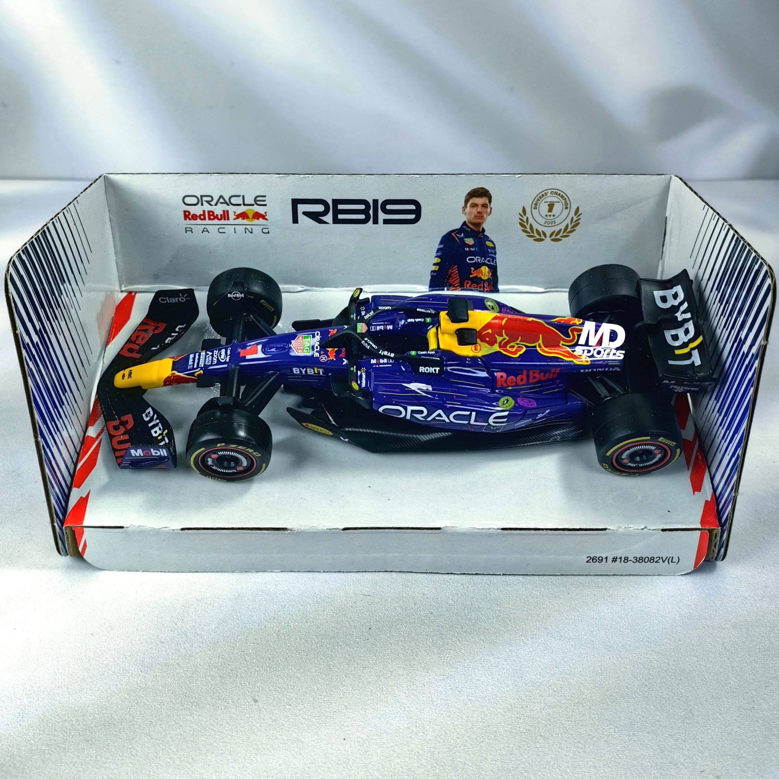 RedBull RB19 Las Vegas GP 2023 #1 Max Verstappen Caja Normal Burago 1:43 - Imagen 3