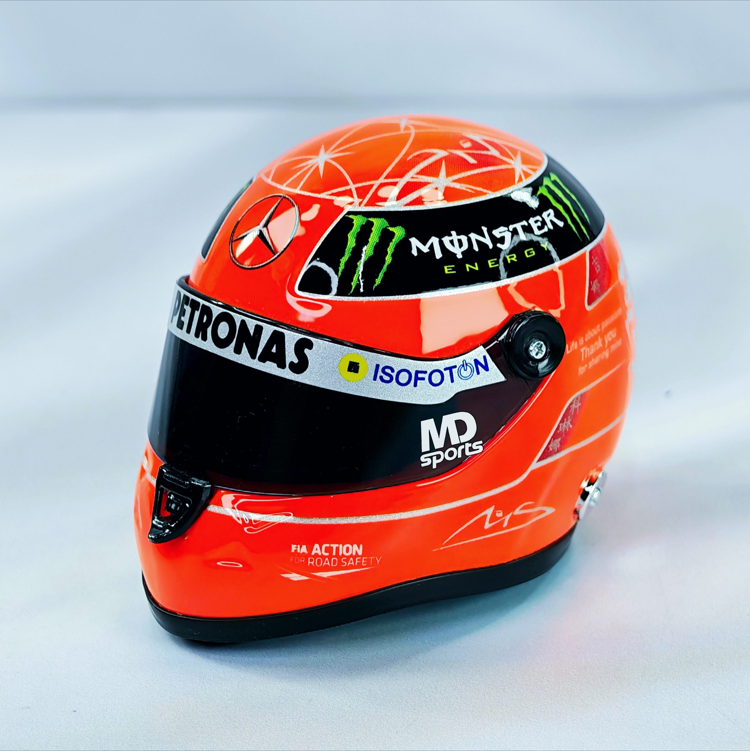 Casco Formula 1 Michael Schumacher Last Race GP Brasil 2012 Schuberth 1:4