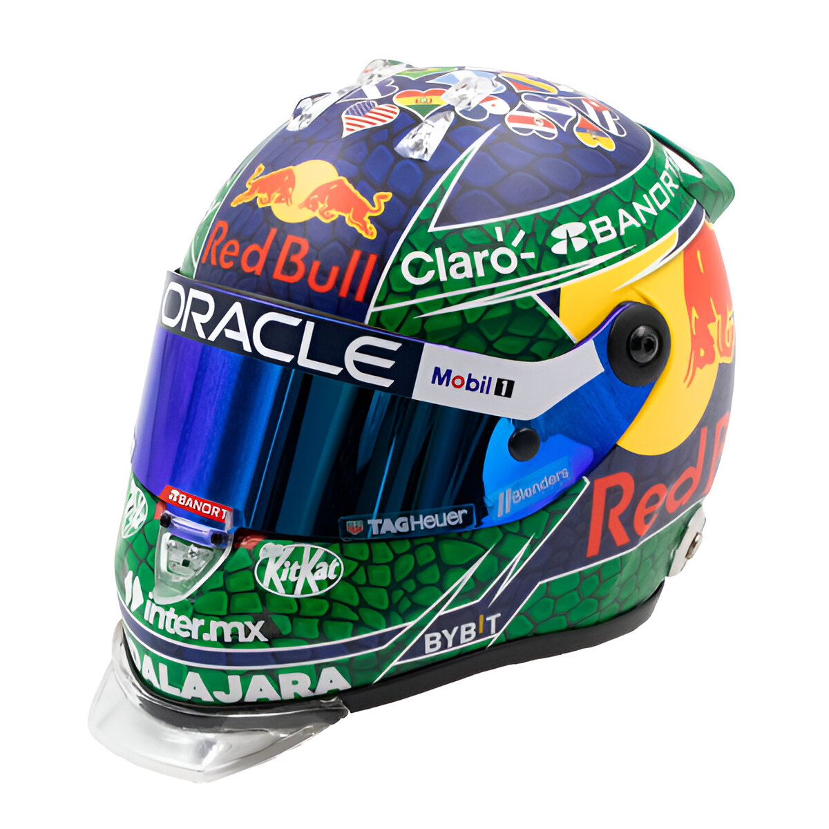 Casco Formula 1 Sergio Checo Perez RedBull GP Miami 2024 Schuberth 1:2