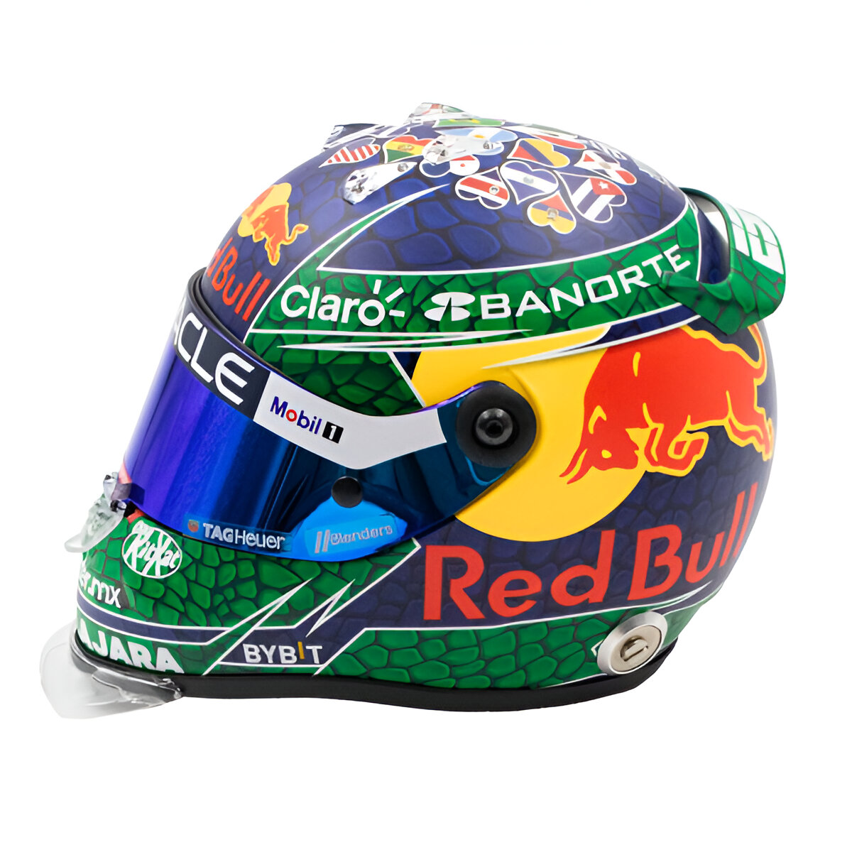 Casco Formula 1 Sergio Checo Perez RedBull GP Miami 2024 Schuberth 1:2