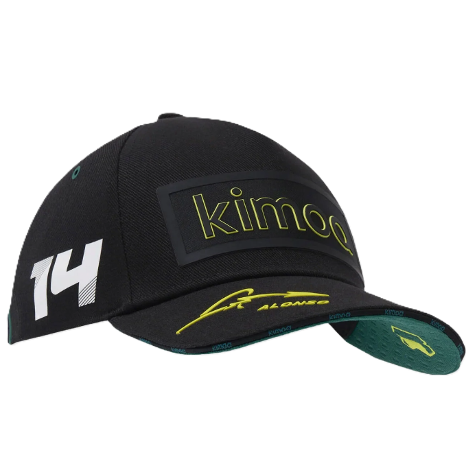 Gorro Kimoa Oficial Aston Martin Fernando Alonso 2024 Negro