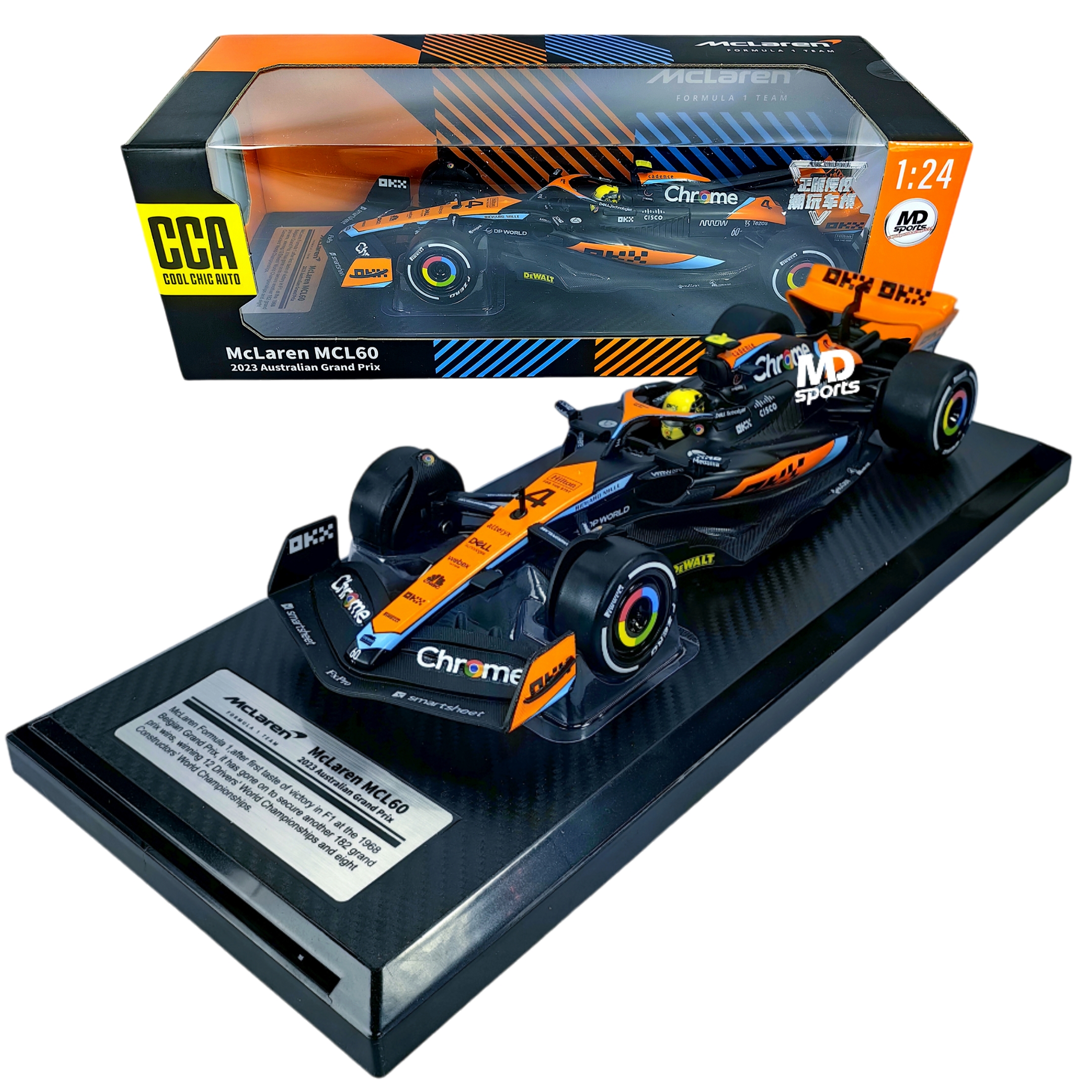 Mclaren MCL60 2023 #4 Lando Norris CCA 1:24