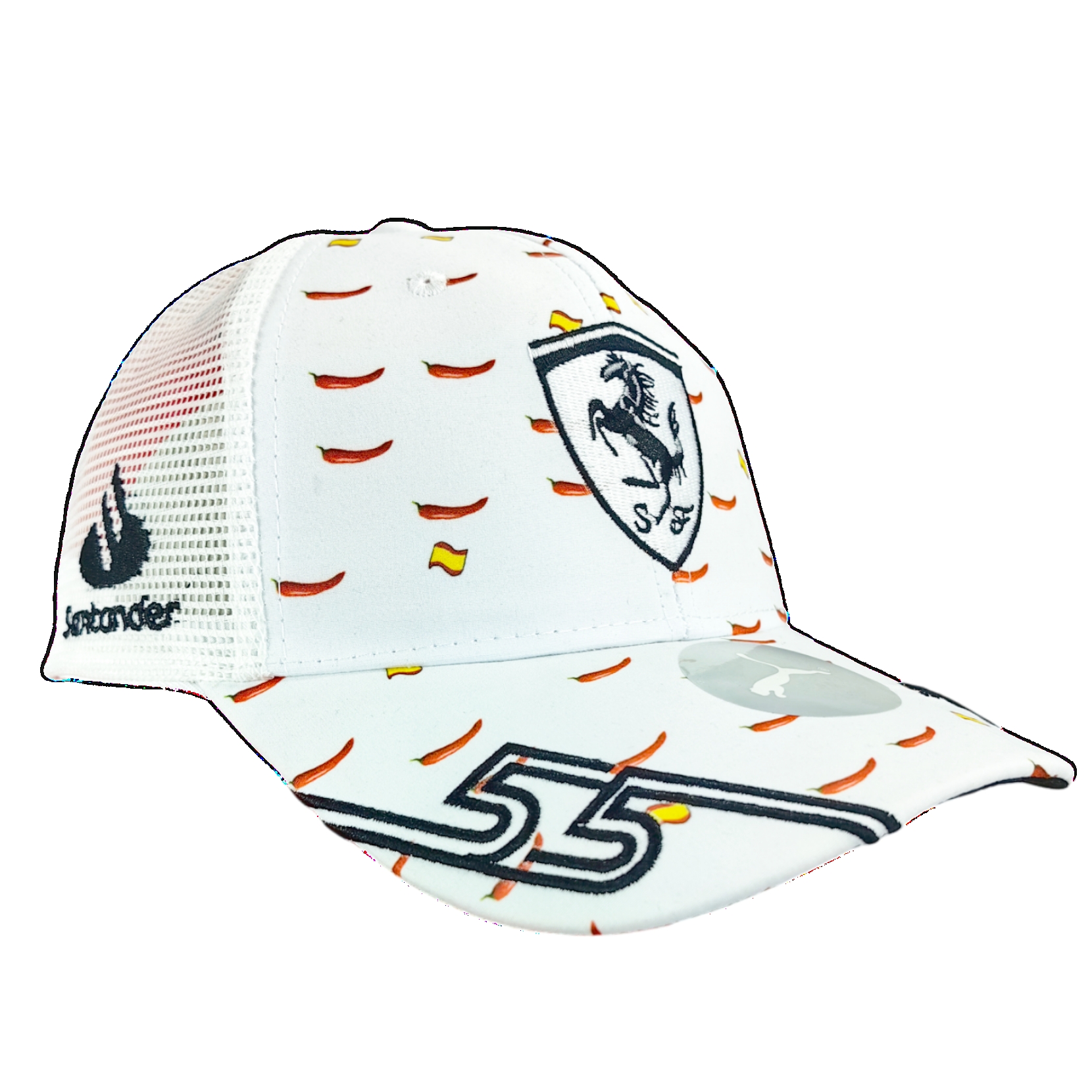 Gorro Scuderia Ferrari Sainz 2024 Blanco